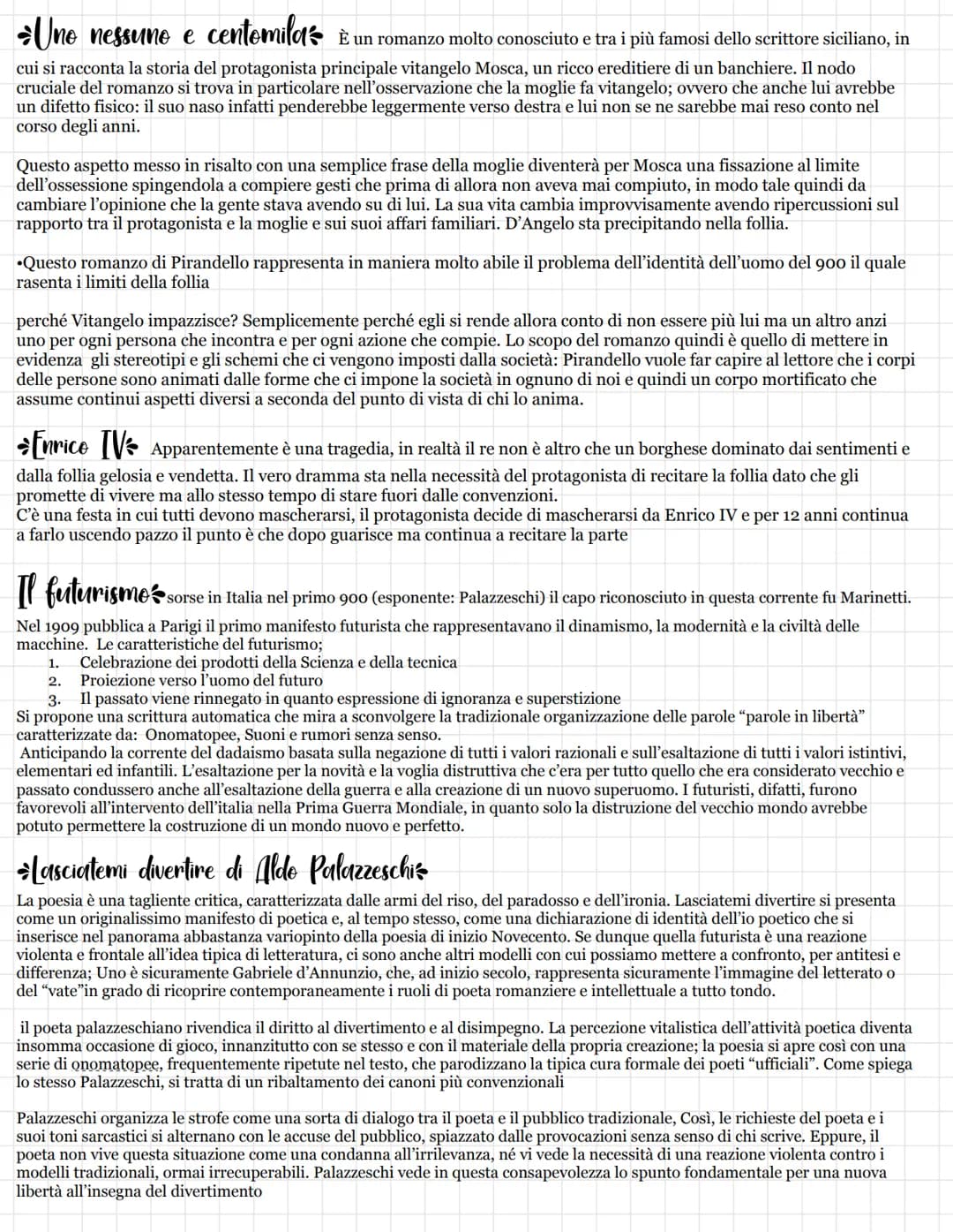 
<p>Luigi Pirandello e Svevo testimoniano il disagio dell'uomo, dovuto alla trasformazione culturale che caratterizza il periodo a cavallo t