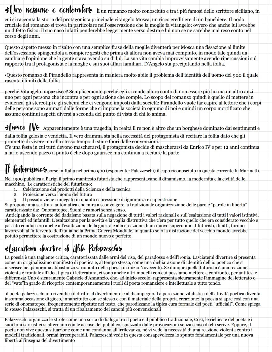 
<p>Luigi Pirandello e Svevo testimoniano il disagio dell'uomo, dovuto alla trasformazione culturale che caratterizza il periodo a cavallo t