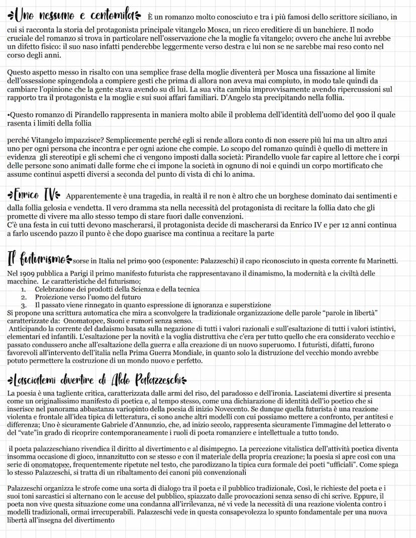 
<p>Luigi Pirandello e Svevo testimoniano il disagio dell'uomo, dovuto alla trasformazione culturale che caratterizza il periodo a cavallo t