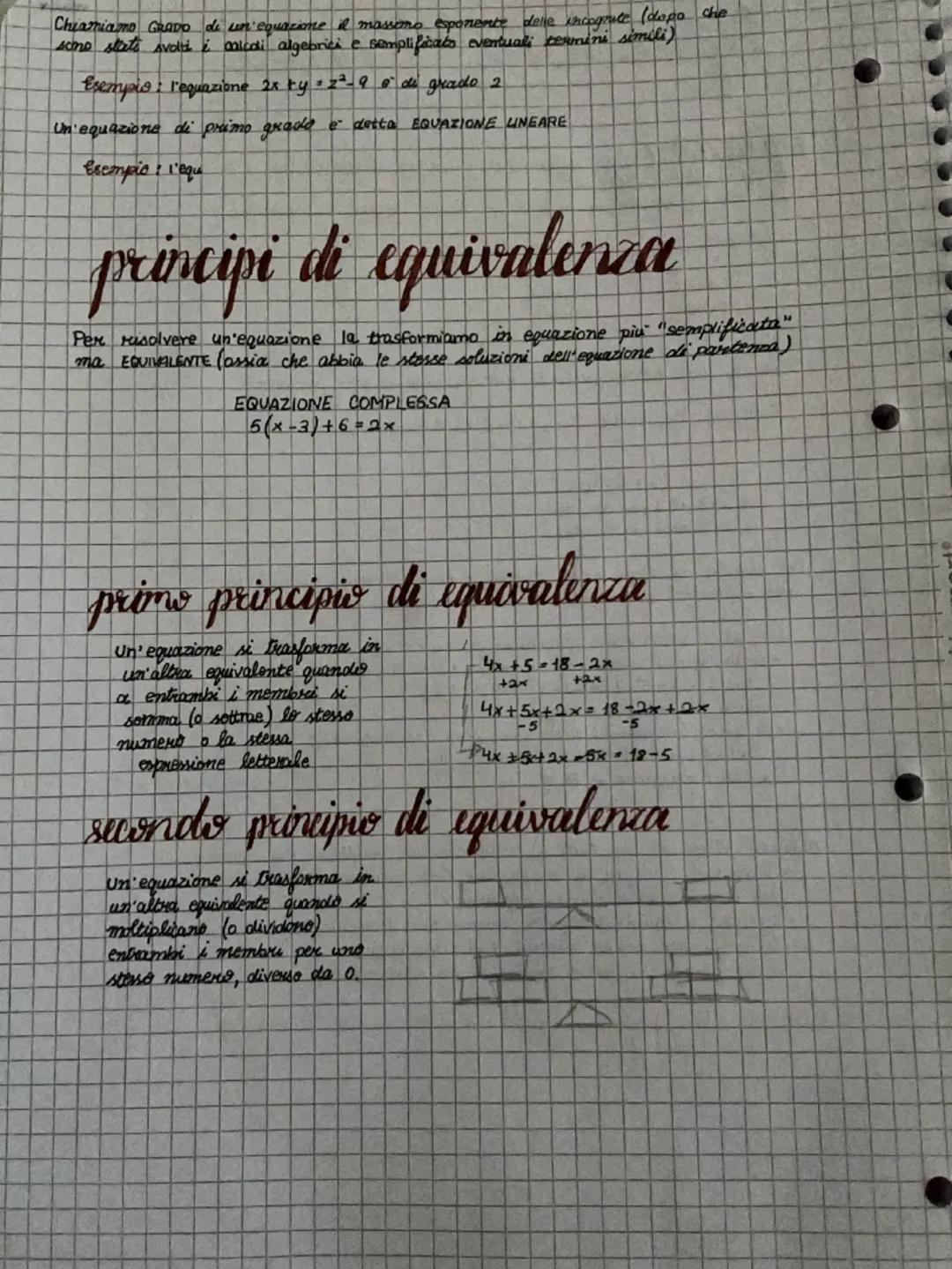 equazioni lineare
equazioni: un'equazione è un ugualianza tra due
espressioni letterall
Le due espressioni uguagliate si dicono MEMBRI dell'