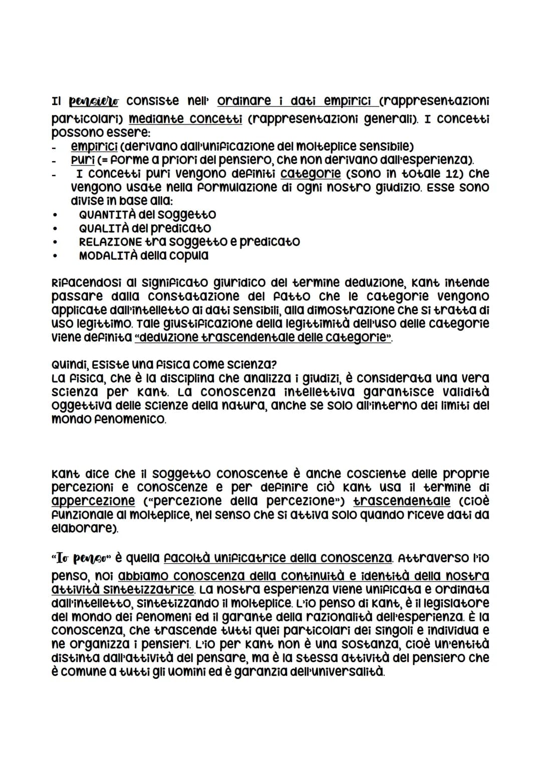La critica della ragion pura
Dopo la dissertazione del 1770 trascorre circa 11 anni elaborando i
concetti fondamentali presenti poi nei test