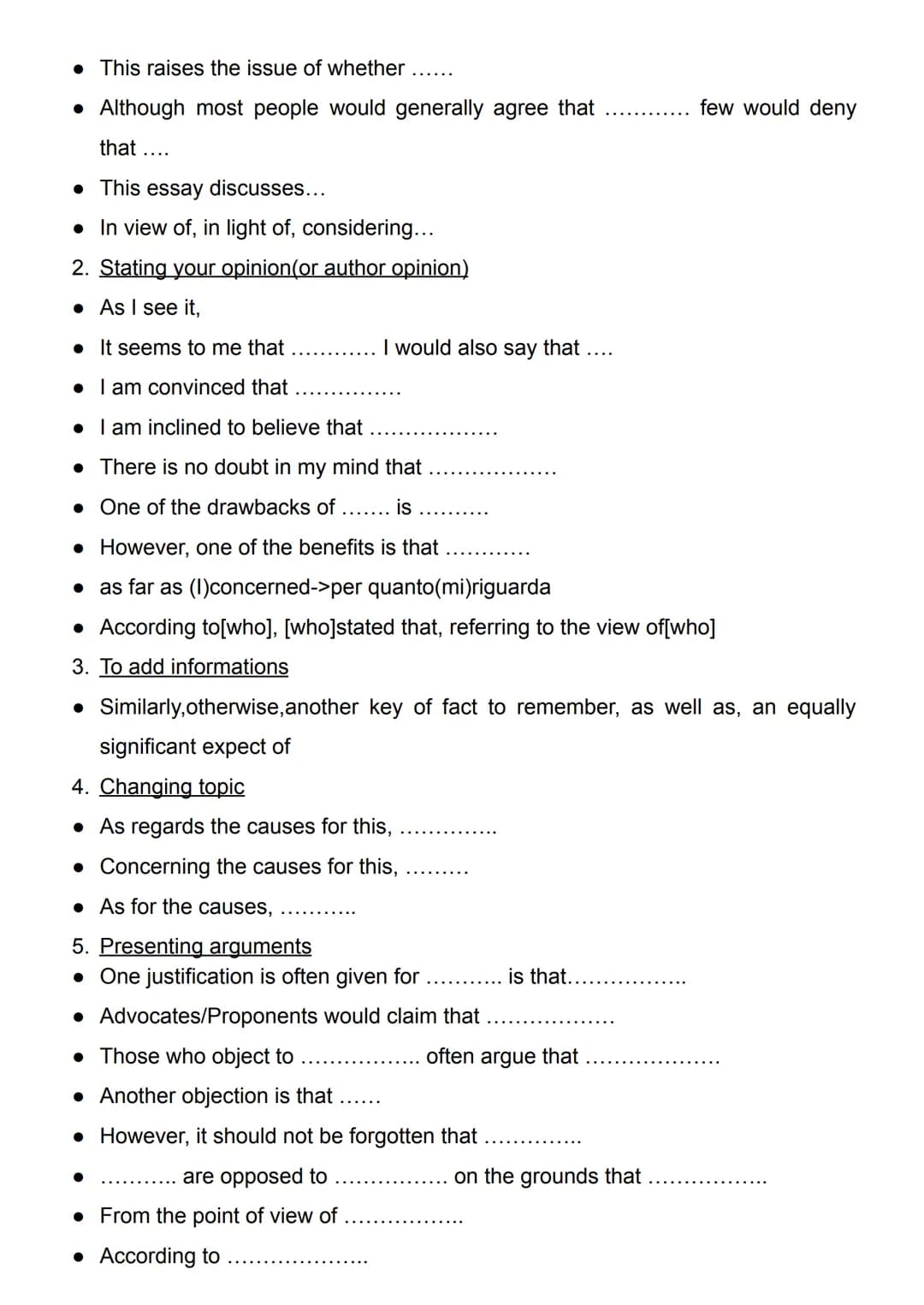 STRUCTURE:
Introduction
Present and develop the essay question in your introduction
1 st body paragraph
State your 1st argument and give a r