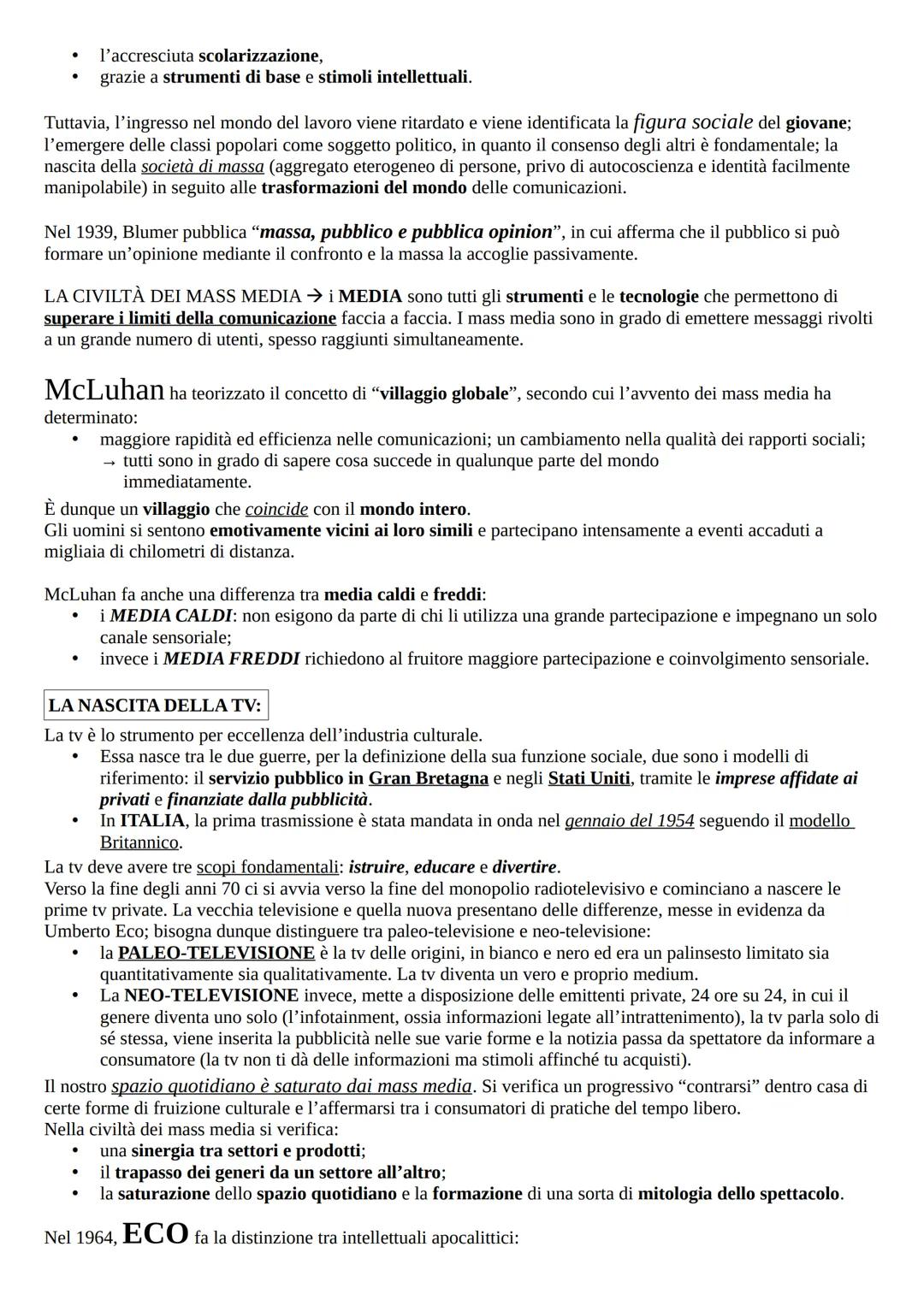 # INDUSTRIA CULTURALE E COMUNICAZIONE DI
MASSA

L'industria culturale: nel 1947, Adorno e Horkheimer (scuola di Francoforte), pubblicano
"di