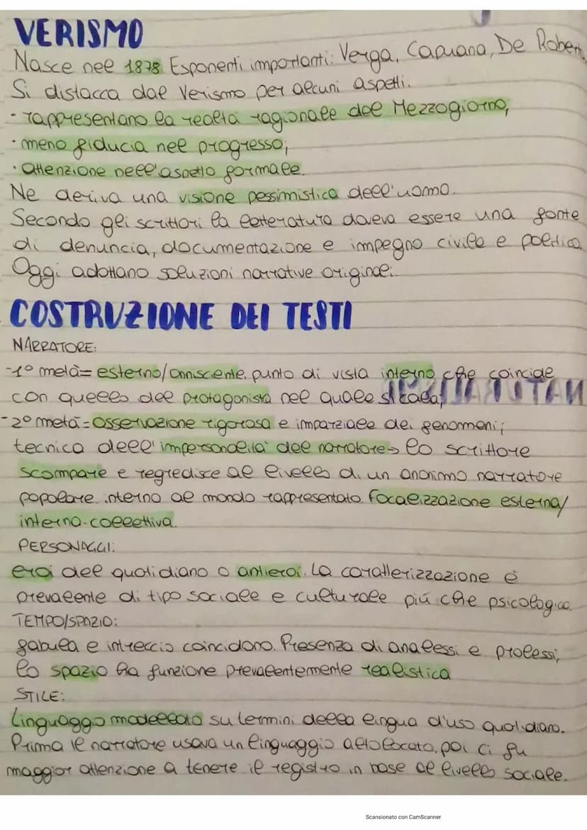 REALISMO
Si Sviluppa a partire doel'soo. Si pone l'obiettivo di osservare in modo
oggettivo la realta' e rappresenta la dimensione concreta 