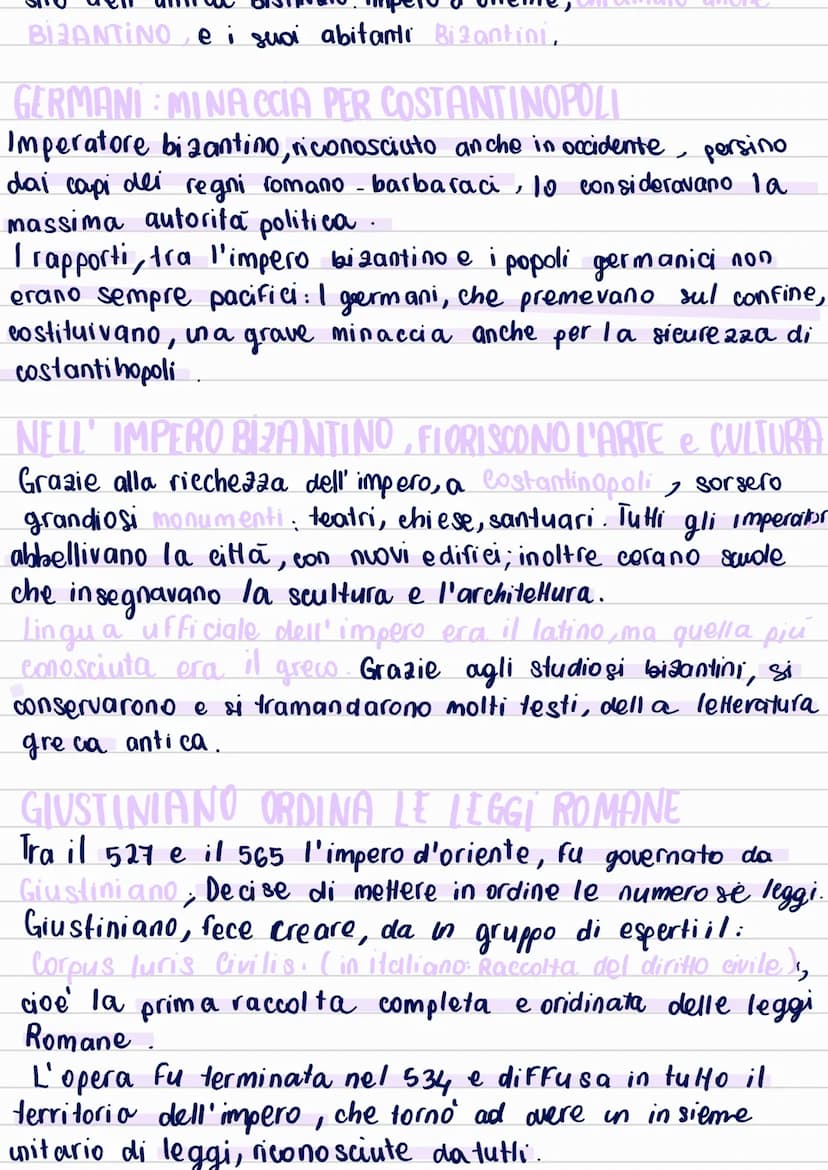 L'IMPERO ROMANO D'ORIENE
IMPERO ROMANO D'OCCIDENTE si disgregava
IMPERO ROMANO D'ORIENTE: continuava ad esiste
re. Si estendeva nel sud dell