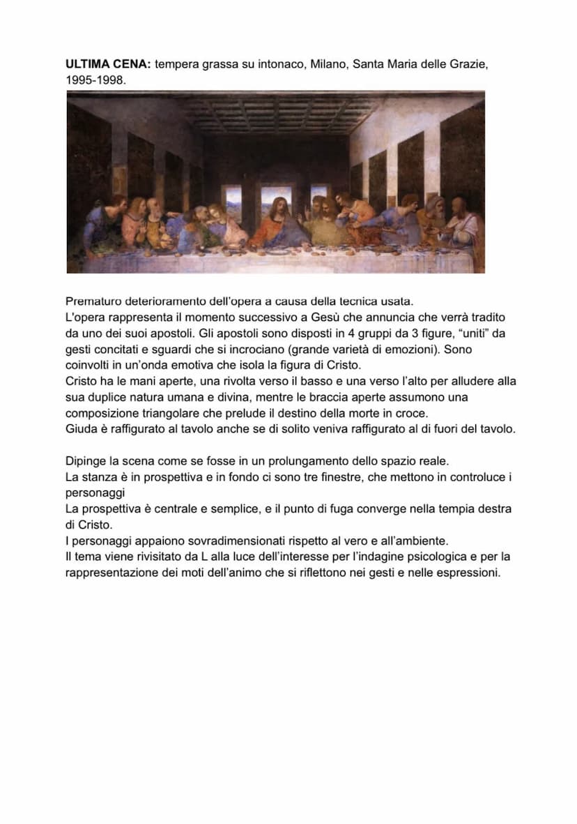 LEONARDO
ANNUNCIAZIONE: olio su tavola, Firenze, Galleria degli Uffizi, 1472-1475
E
Mostra un'attenzione alla resa dell'atmosfera del tutto 