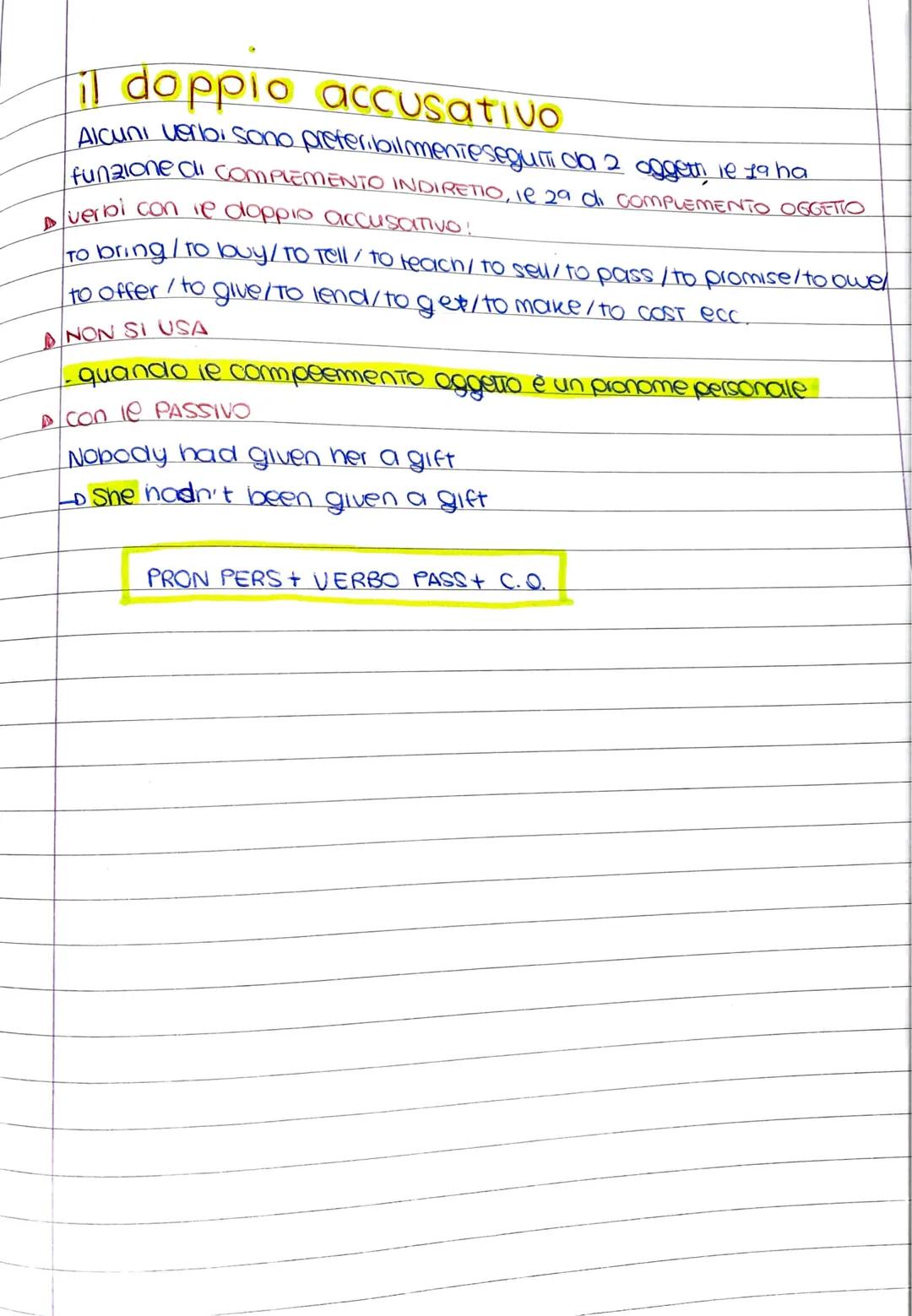 THE PASSIVES
(Is formed by using the Be")
In verbolbe viene coniugato allo stesso tempo del verbo di partenza +
le PAST PARTICIPLE, Dopo di 