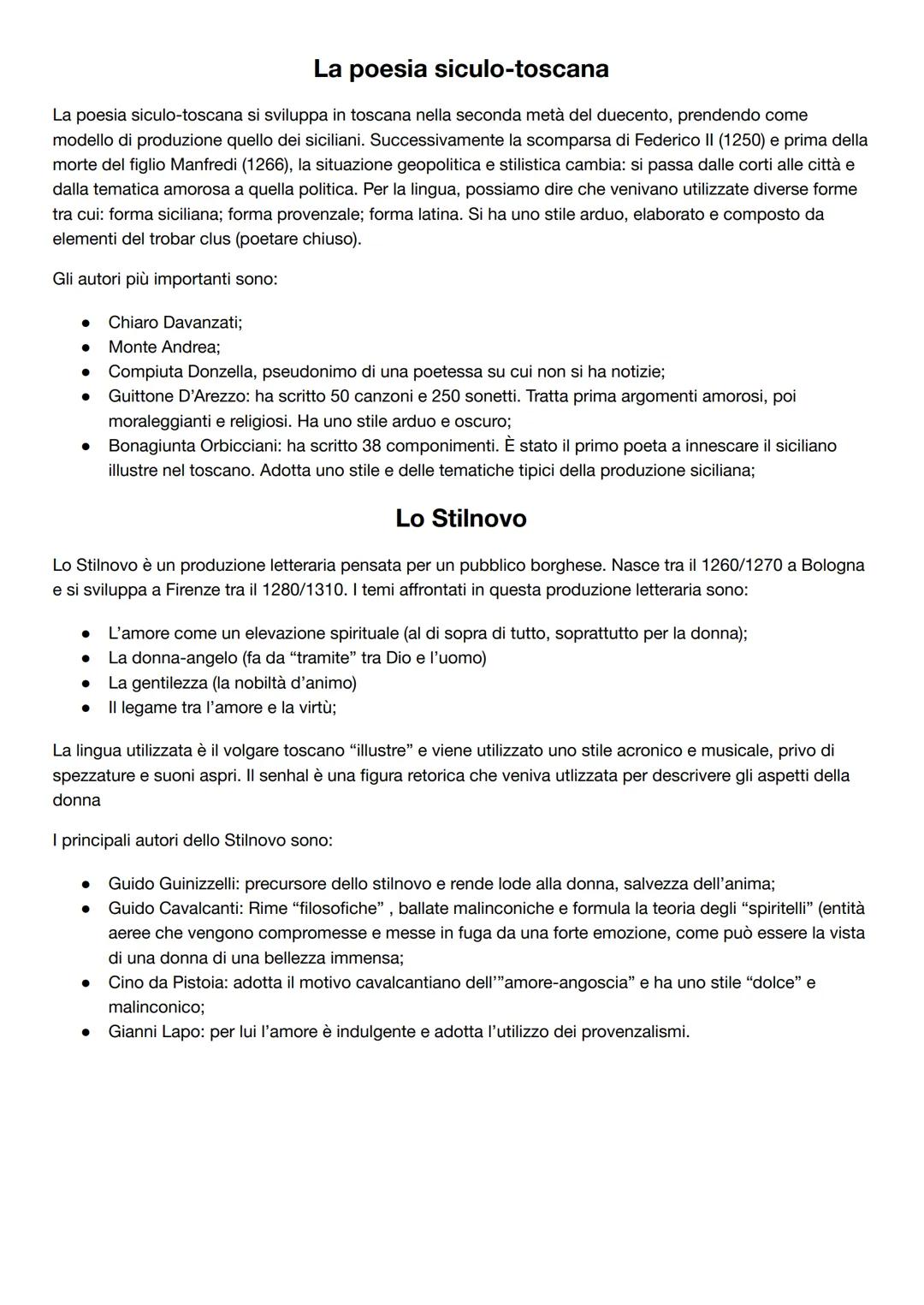La poesia provenzale
Nella Francia Meridionale si diffonde la lingua d'oc, parlata nelle corti e utilizzata dai trovatori in una
produzione 
