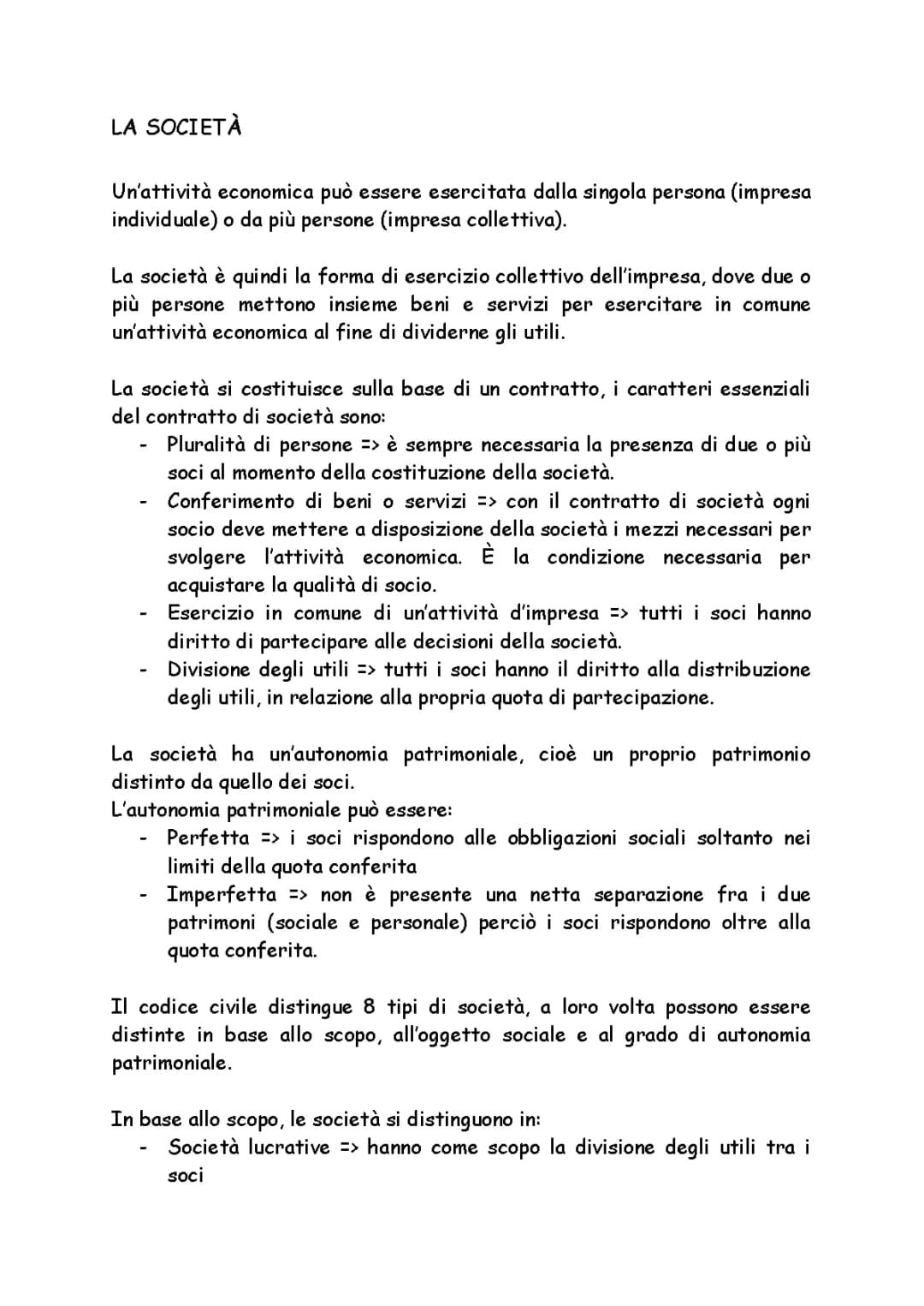 La società 