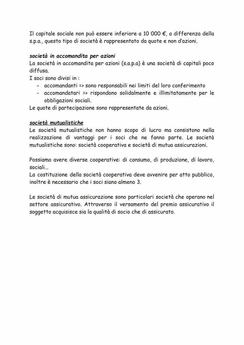 LA SOCIETÀ
Un'attività economica può essere esercitata dalla singola persona (impresa
individuale) o da più persone (impresa collettiva).
La
