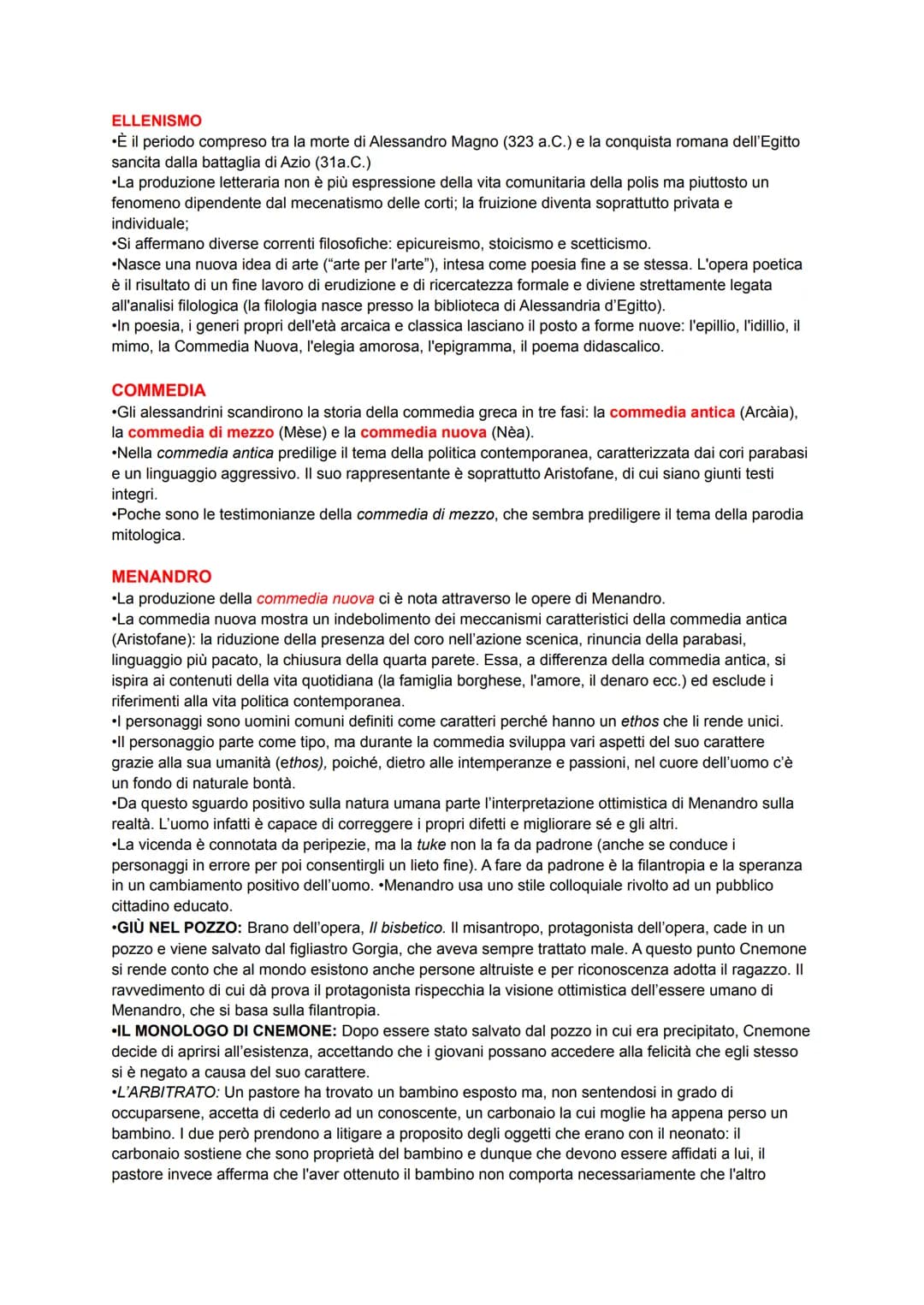 ELLENISMO
•È il periodo compreso tra la morte di Alessandro Magno (323 a.C.) e la conquista romana dell'Egitto
sancita dalla battaglia di Az