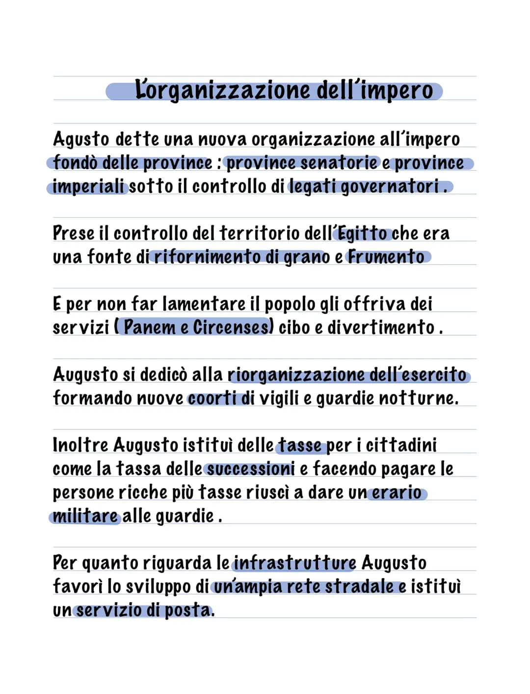 Con la battaglia di Azio termina il periodo delle
guerre civili, Ottaviano si proclama restauratore
della pace e crea un nuovo tipo di gover