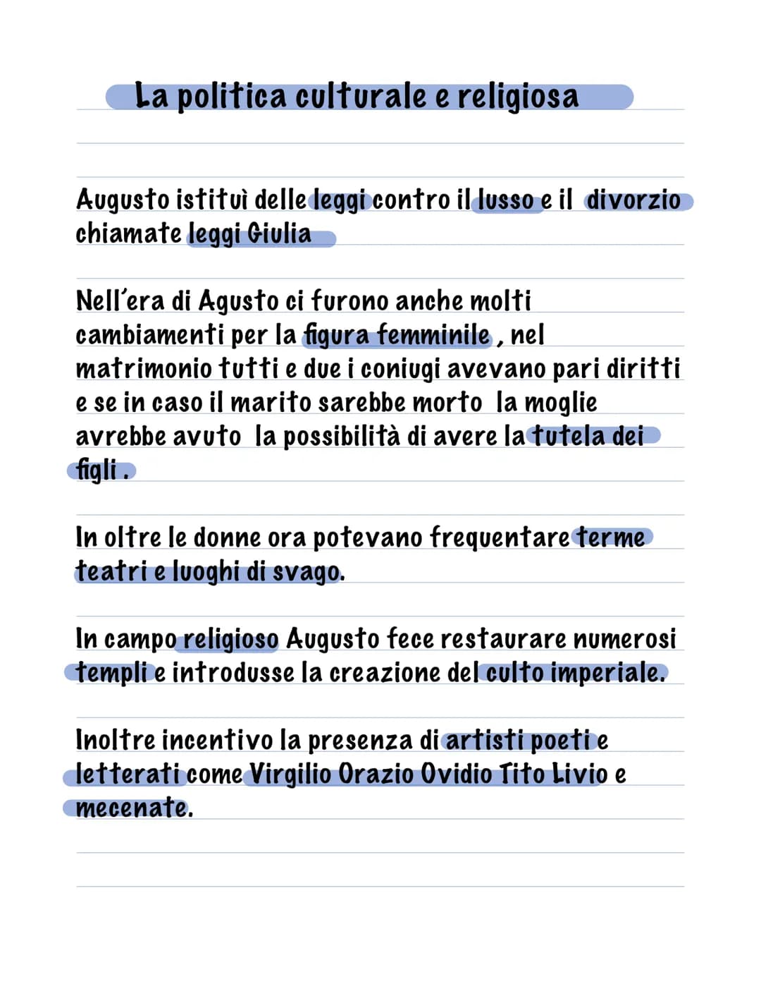 Con la battaglia di Azio termina il periodo delle
guerre civili, Ottaviano si proclama restauratore
della pace e crea un nuovo tipo di gover