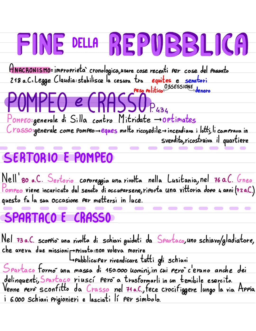 FINE DELLA REPUBBLICA
ANACRONISMO-improprieta cronologica, usare cose recenti per cose del passato
218 aC:Legge Claudia: stabilisce la tra e
