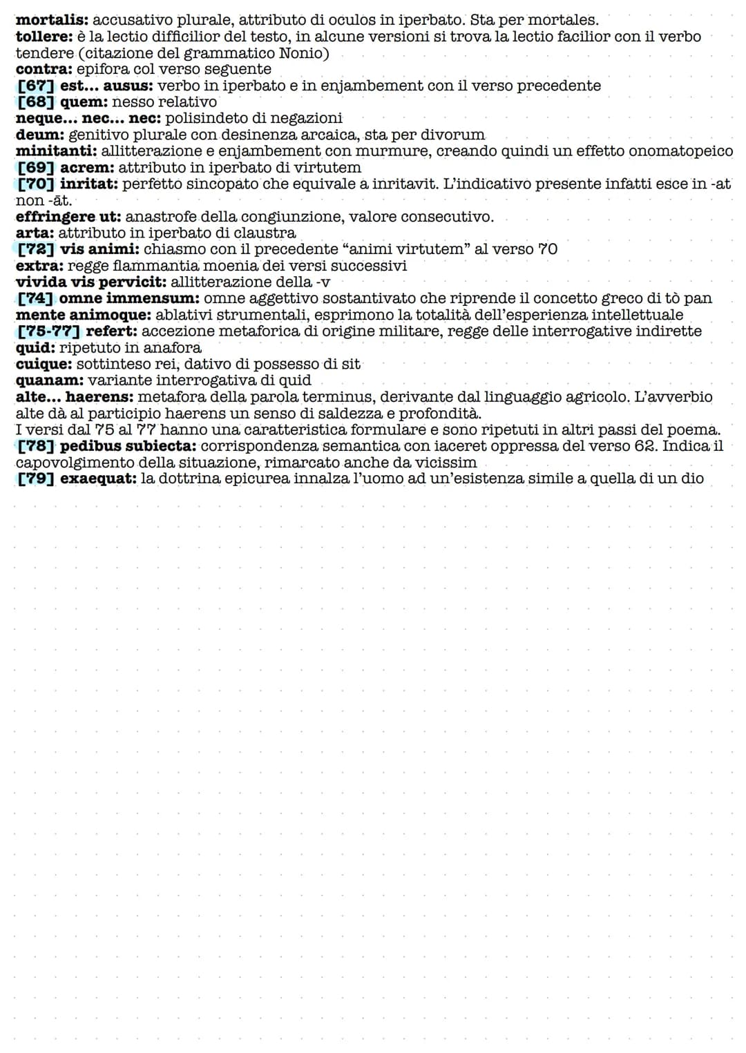 Lucrezio: commento, metrica, analisi, traduzione
Metro: esametro
27|⌒⌒|⌒|||
Inno a Venere (vv 1-49)
Dedica a Venere nei primi versi del poem