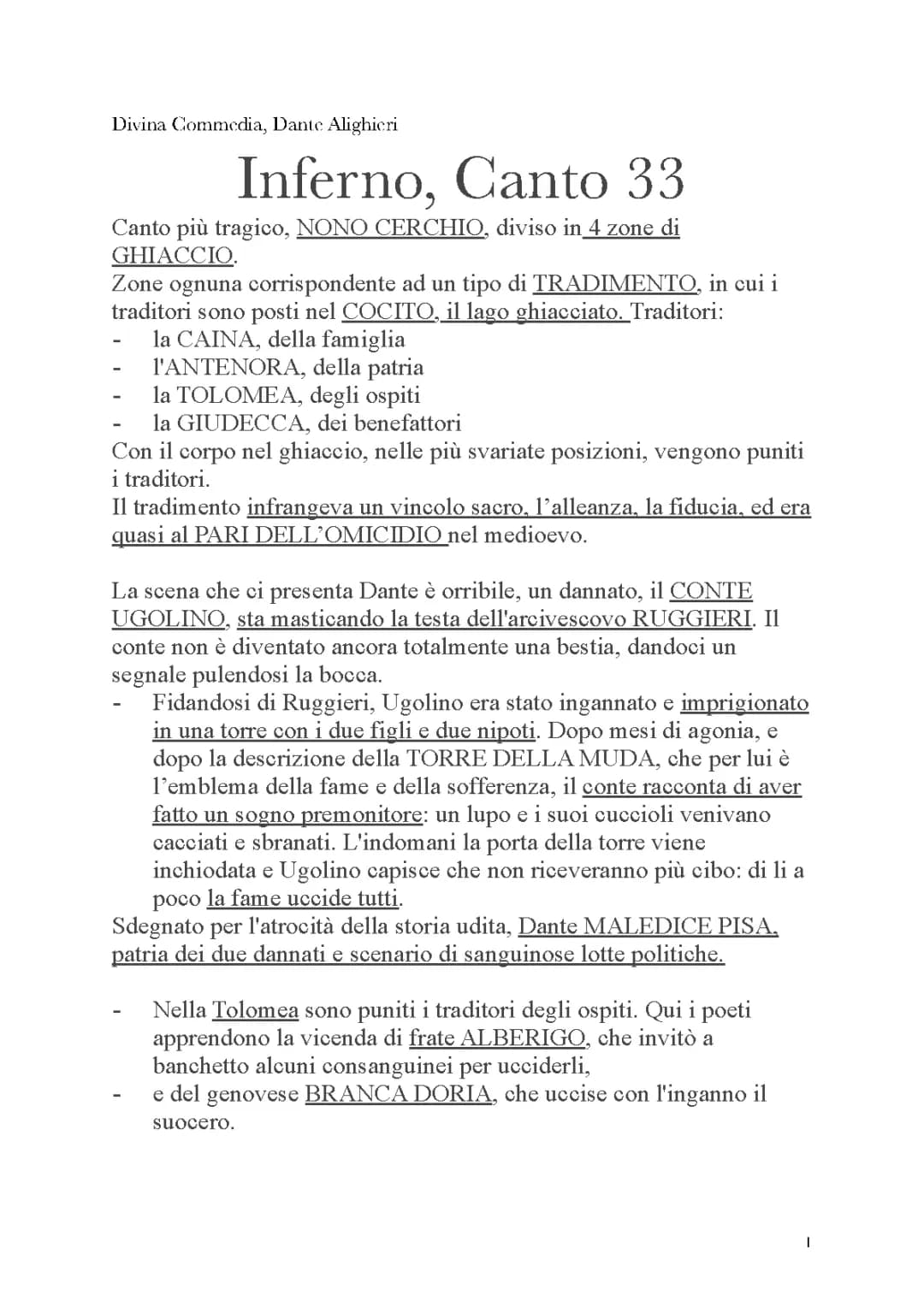 Inferno canto 33