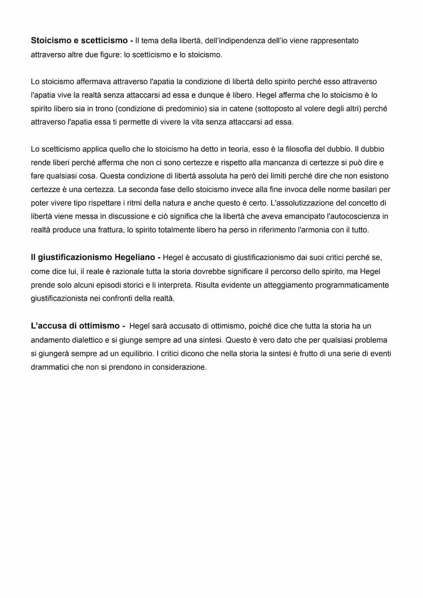 HEGEL
Il pensiero hegeliano si presenta come una costruzione in sé compiuta e armonica che segue un
modello di sviluppo unitario e il cui as