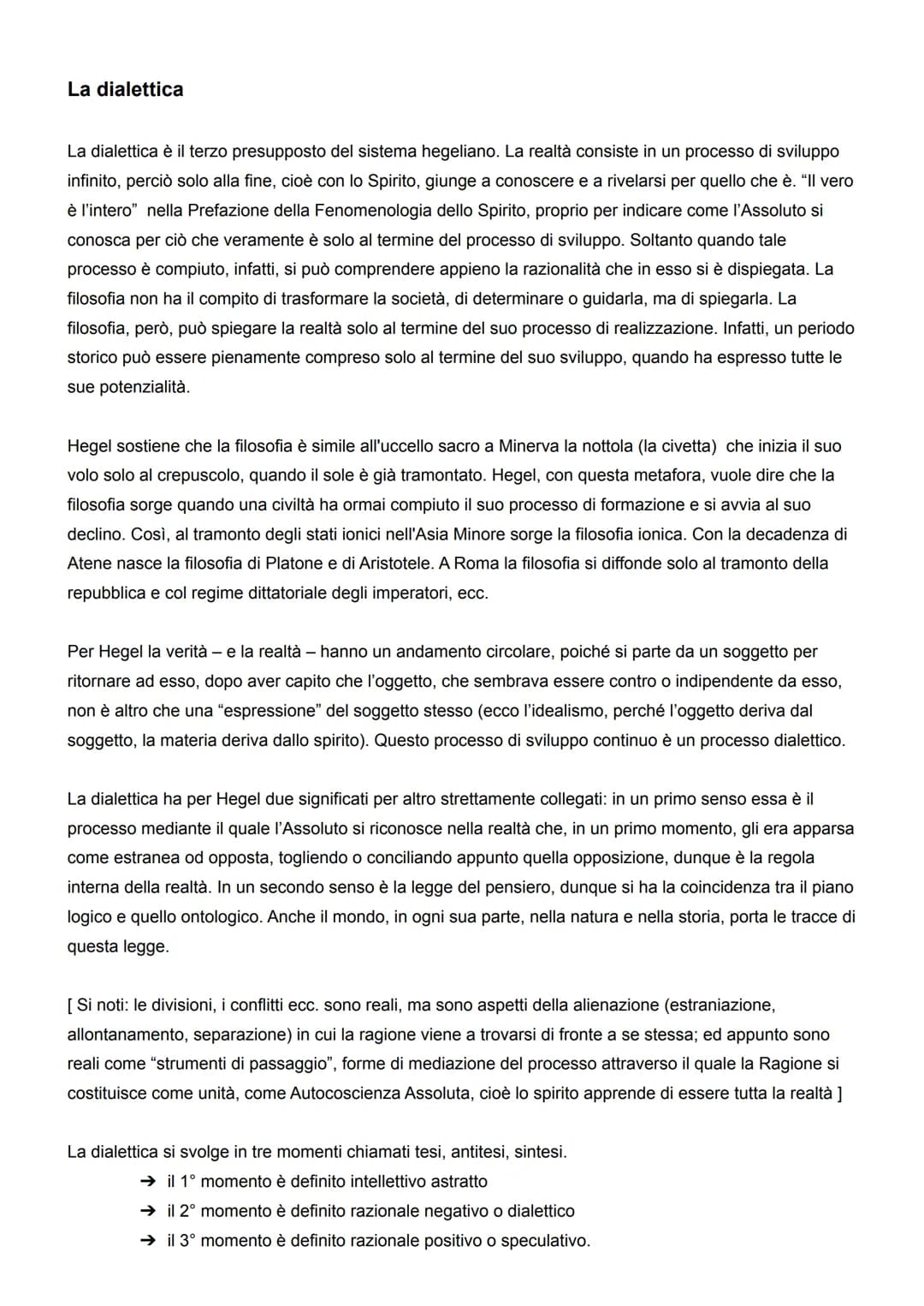 HEGEL
Il pensiero hegeliano si presenta come una costruzione in sé compiuta e armonica che segue un
modello di sviluppo unitario e il cui as