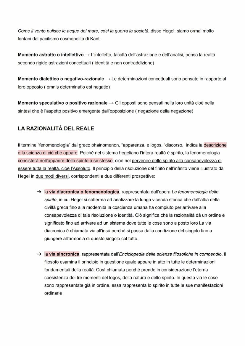 HEGEL
Il pensiero hegeliano si presenta come una costruzione in sé compiuta e armonica che segue un
modello di sviluppo unitario e il cui as