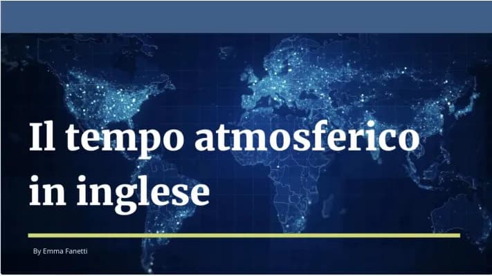 Know il tempo atmosferico in inglese  thumbnail