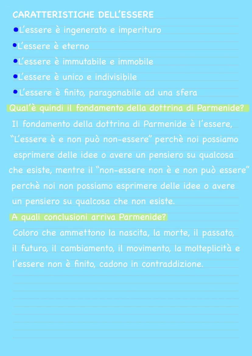 Parmenide
Nasce ad Elea, intorno al 550 a.C.
Con Parmenide viene meno l'interesse per la natura a
cui tutto ha origine e a cui tutto torna, 