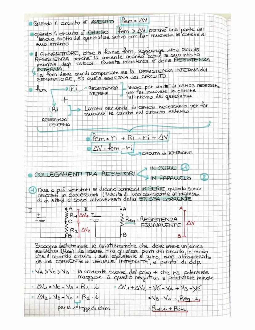 CIRCUITI ELETTRICI
Un circuito elettrico e un insieme di conduttori connessi tra loro e
collegati ad almeno un generatore di tensione (es. P