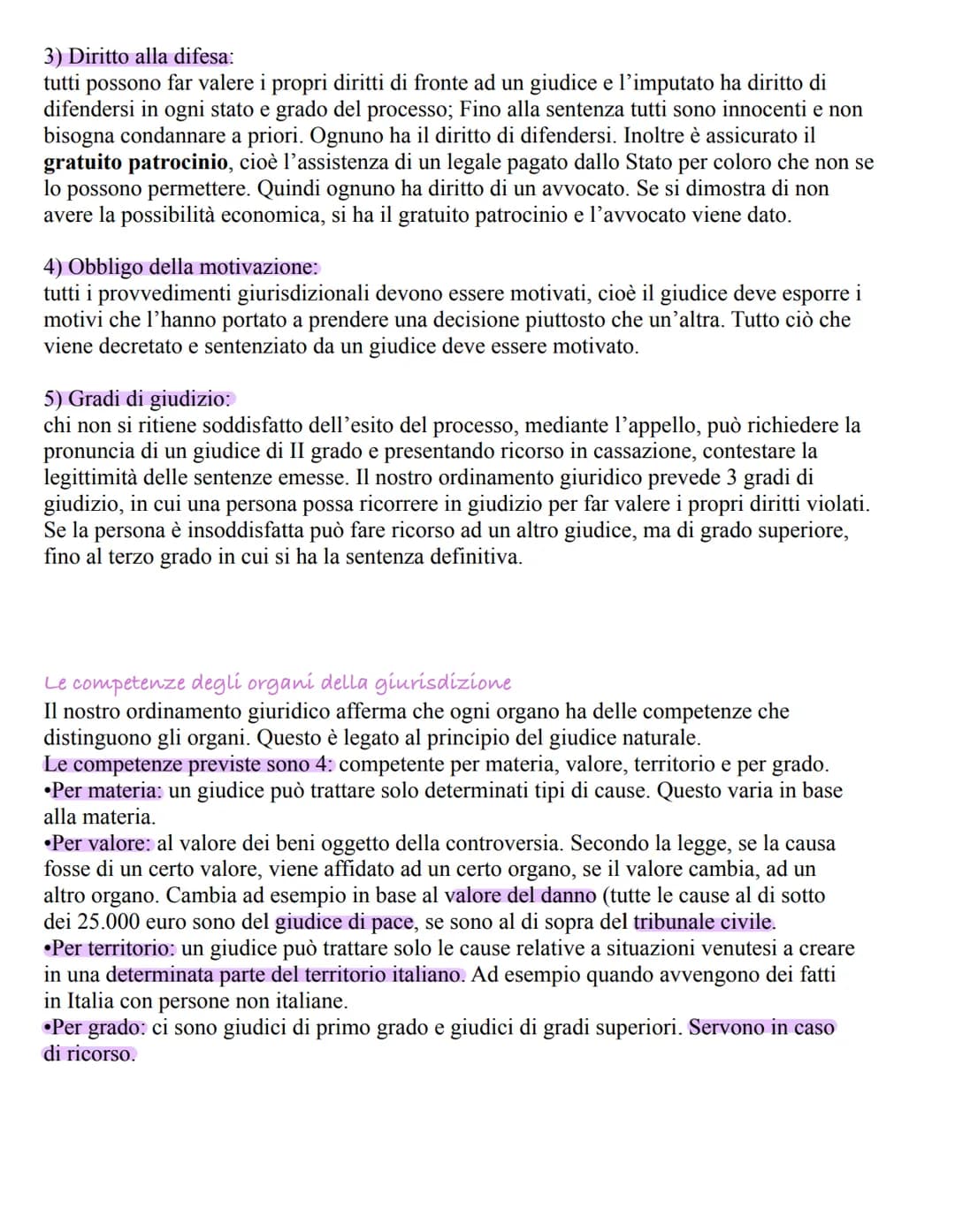 La magistratura
La magistratura è l'insieme degli organi che esercitano la funzione giurisdizionale (il potere
giuridico: far rispettare le 