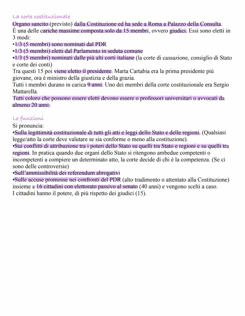 La magistratura
La magistratura è l'insieme degli organi che esercitano la funzione giurisdizionale (il potere
giuridico: far rispettare le 