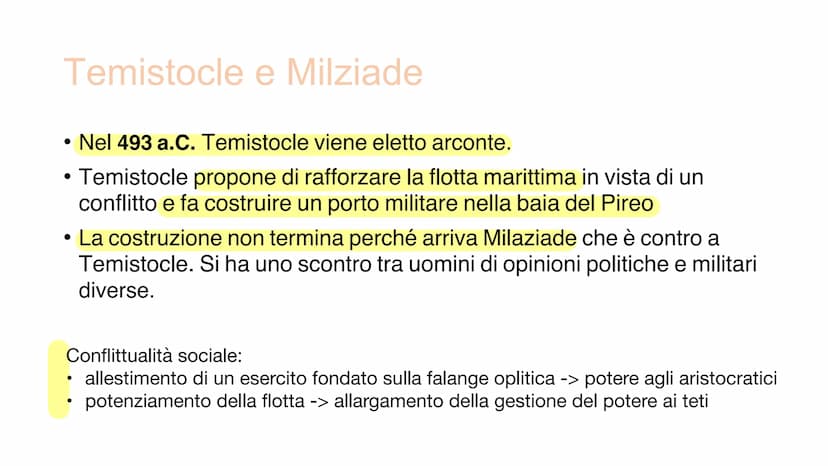 Guerre persiane
Dopo aver conquistato la Tracia e la Macedonia, Dario, parte verso la
Grecia per conquistare le città ionie Ribellione della
