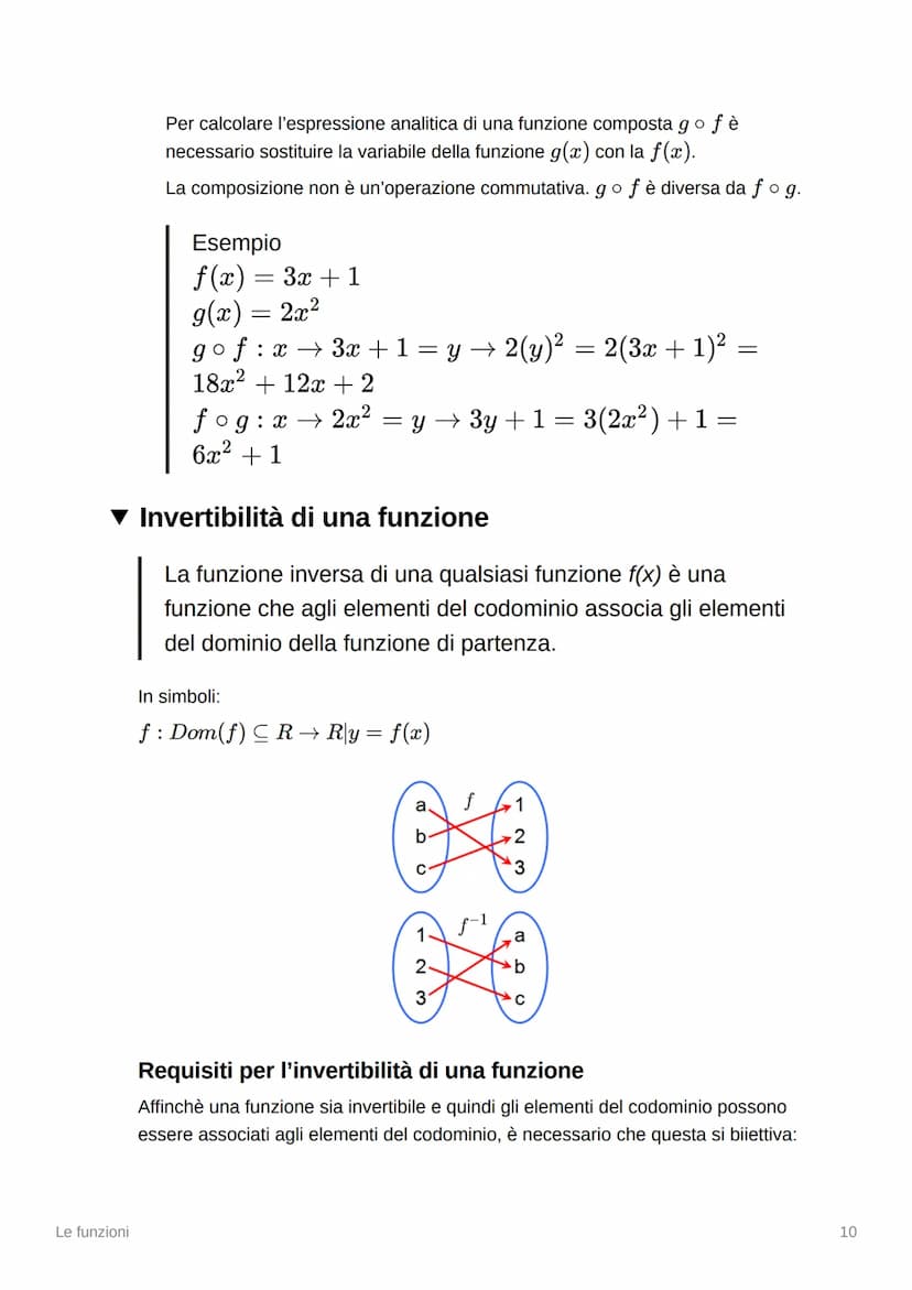 سر
Le funzioni
▼ Cos'è una funzione?
Una funzione è una relazione che associa ad ogni elemento
del dominio (A), uno ed un solo elemento del 