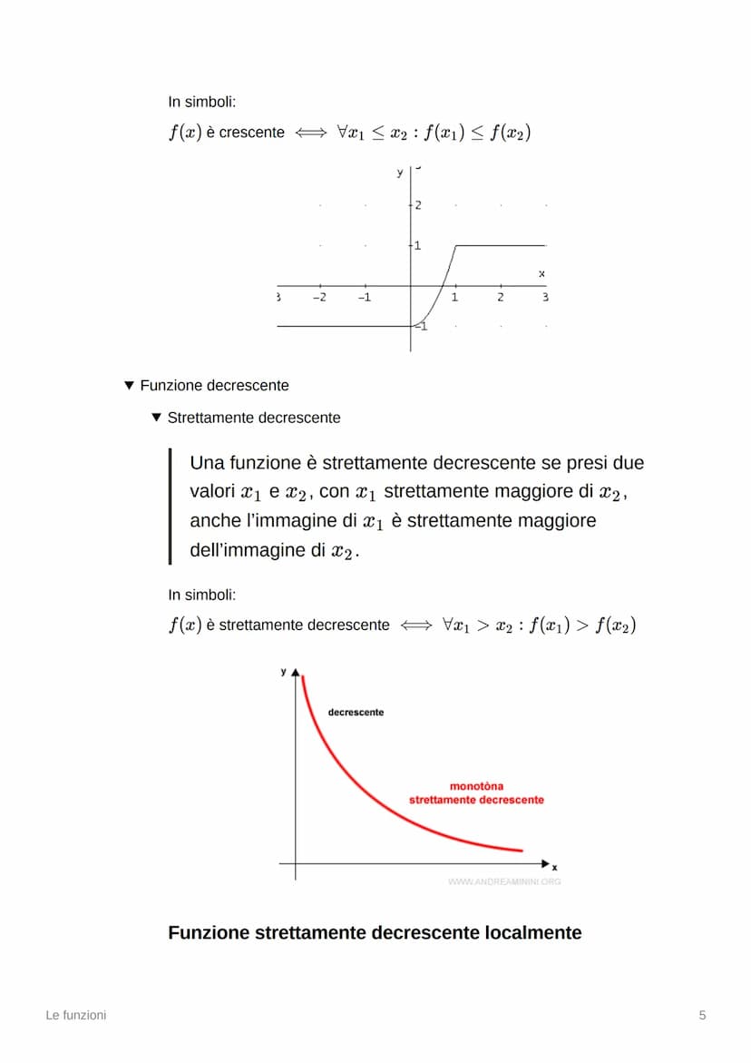 سر
Le funzioni
▼ Cos'è una funzione?
Una funzione è una relazione che associa ad ogni elemento
del dominio (A), uno ed un solo elemento del 