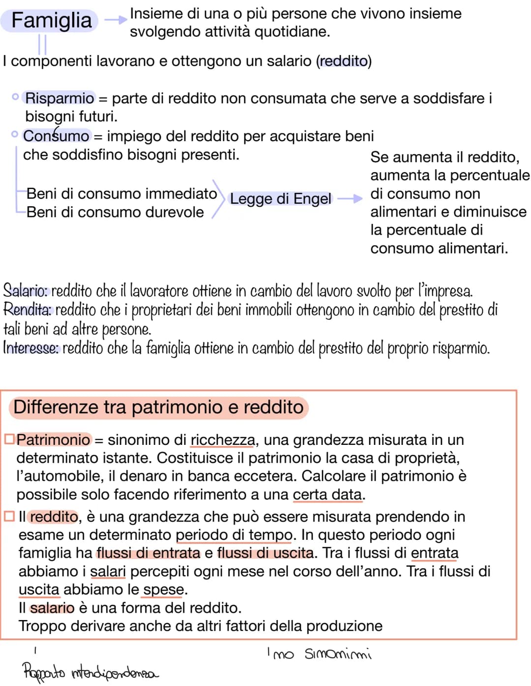Sistema Economico
Insieme di relazioni che si instaurano in un determinato momento
storico/sociale tra i soggetti dell'economia e che scatur