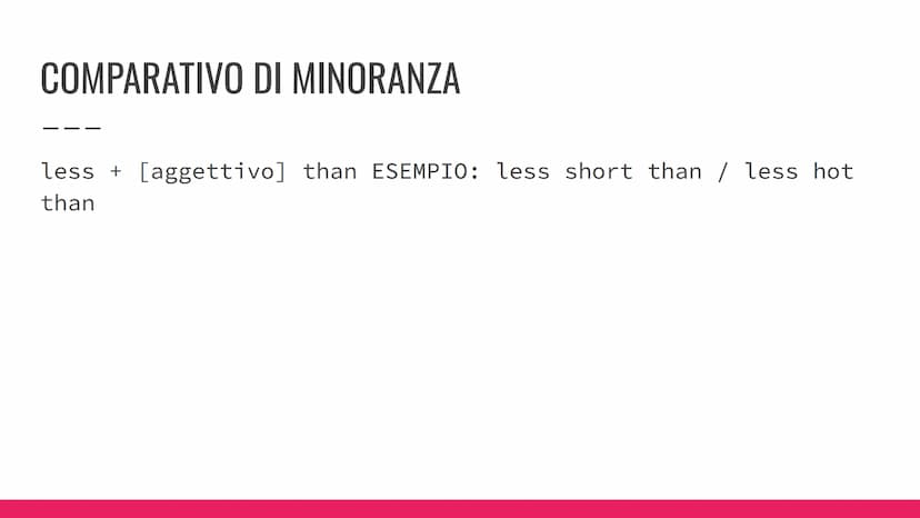 Comparativo e Superlativo in
Inglese
@alesiso | Study with alesiso Il comparativo
The comparison
Nelle prossime slide
troverai un riassunto 