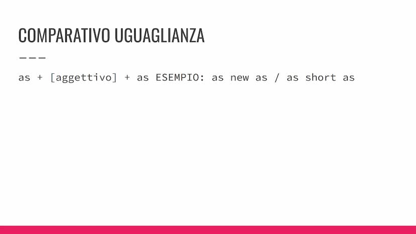 Comparativo e Superlativo in
Inglese
@alesiso | Study with alesiso Il comparativo
The comparison
Nelle prossime slide
troverai un riassunto 