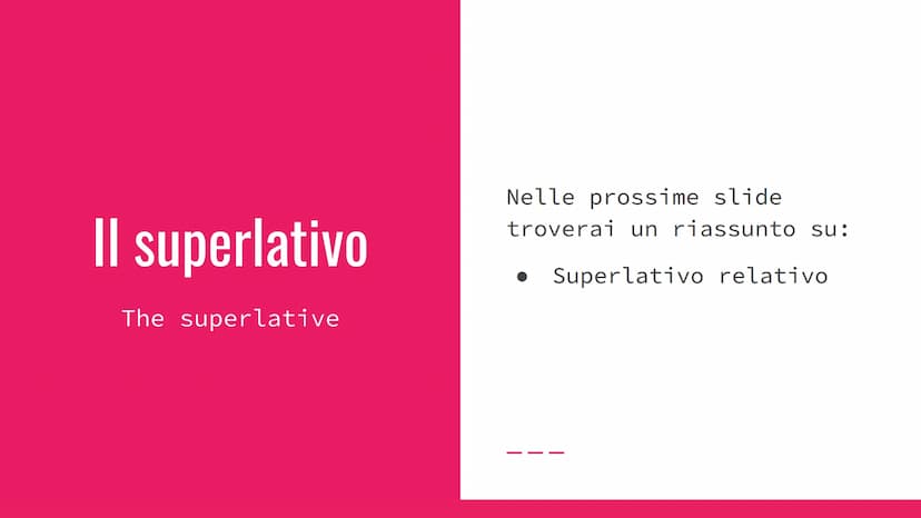 Comparativo e Superlativo in
Inglese
@alesiso | Study with alesiso Il comparativo
The comparison
Nelle prossime slide
troverai un riassunto 