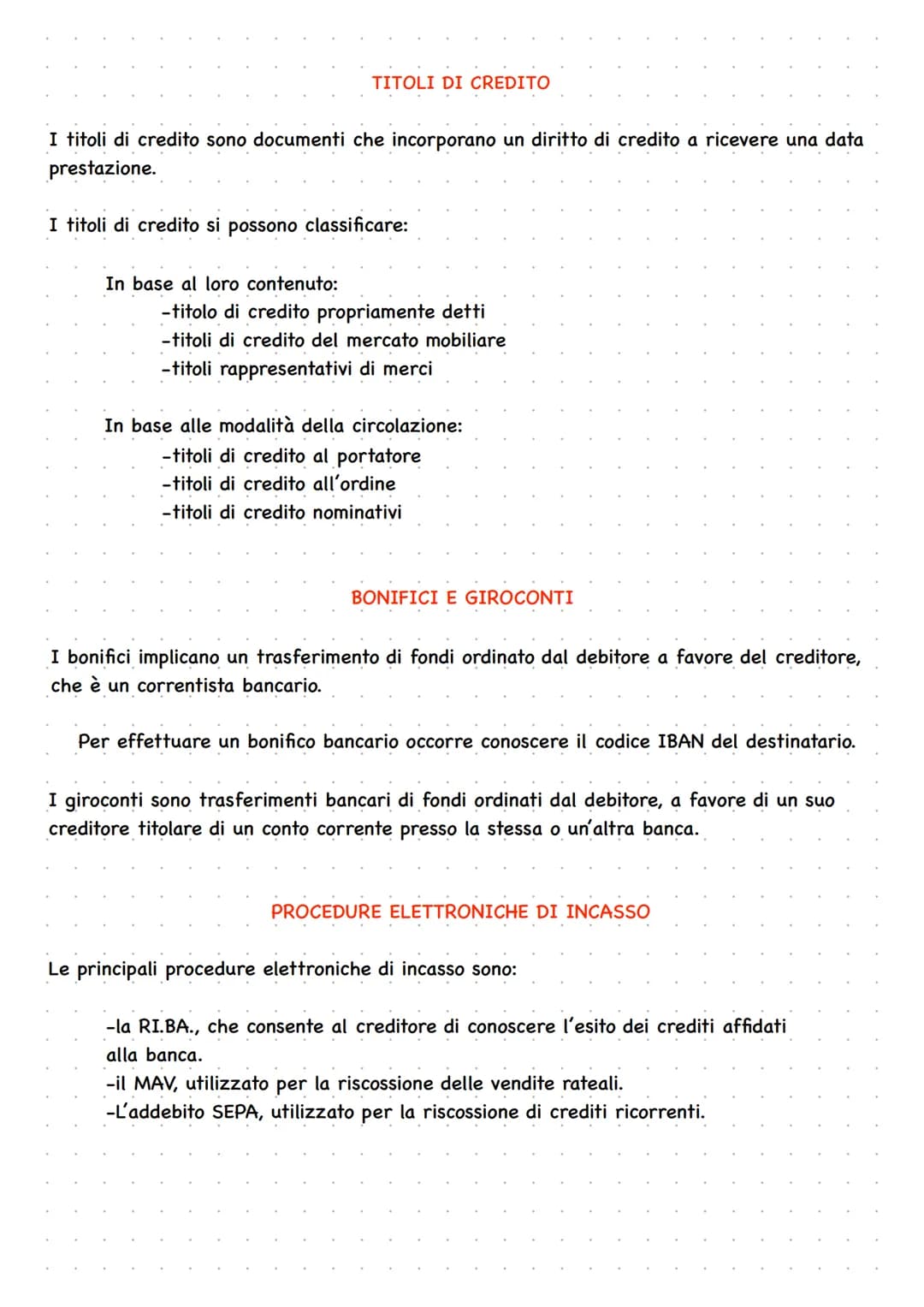 TITOLI DI CREDITO
I titoli di credito sono documenti che incorporano un diritto di credito a ricevere una data
prestazione.
I titoli di cred