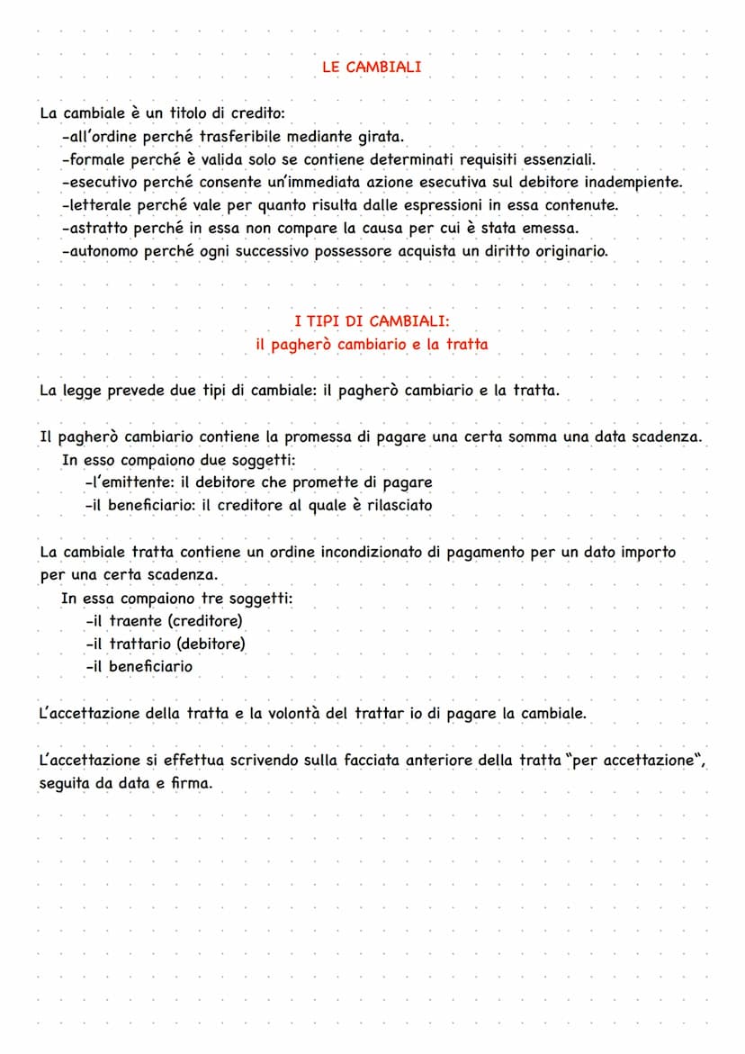 TITOLI DI CREDITO
I titoli di credito sono documenti che incorporano un diritto di credito a ricevere una data
prestazione.
I titoli di cred