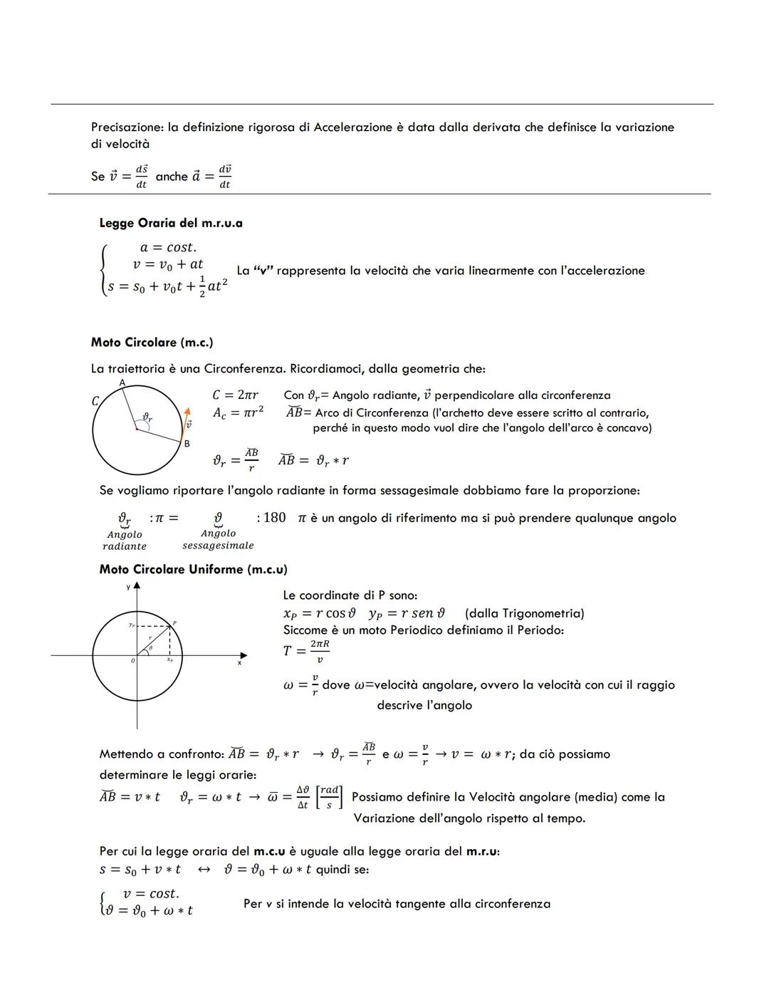 FORMULARIO DI FISICA- CDL BIOTECNOLOGIE I A.A
ARGOMENTI:
Vettori
- Cinetica
VETTORI
Somma Vettoriale: (A + B) Attenzione: è importante come 