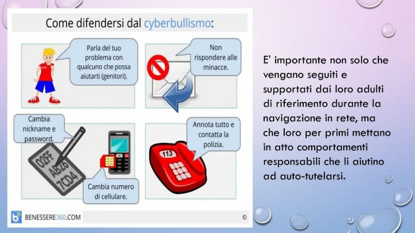 CHE COS'È IL CYBERBULLISMO?
Il cyberbullismo, o
bullismo on line, è il
termine che indica atti
di bullismo e di
molestia effettuati
tramiti 