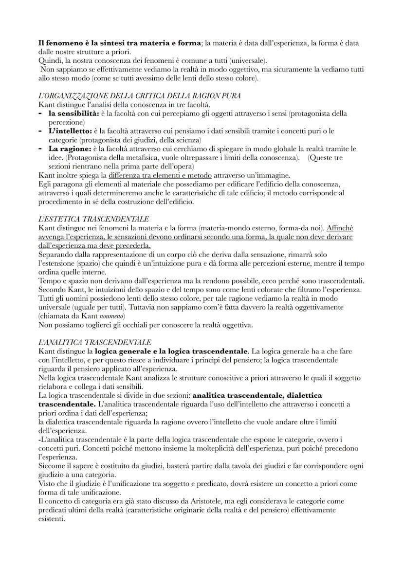 Immanuel Kant
Il contesto storico culturale in cui opera Kant è quello del razionalismo illuministico di Christian Wolff,
il quale aveva cre