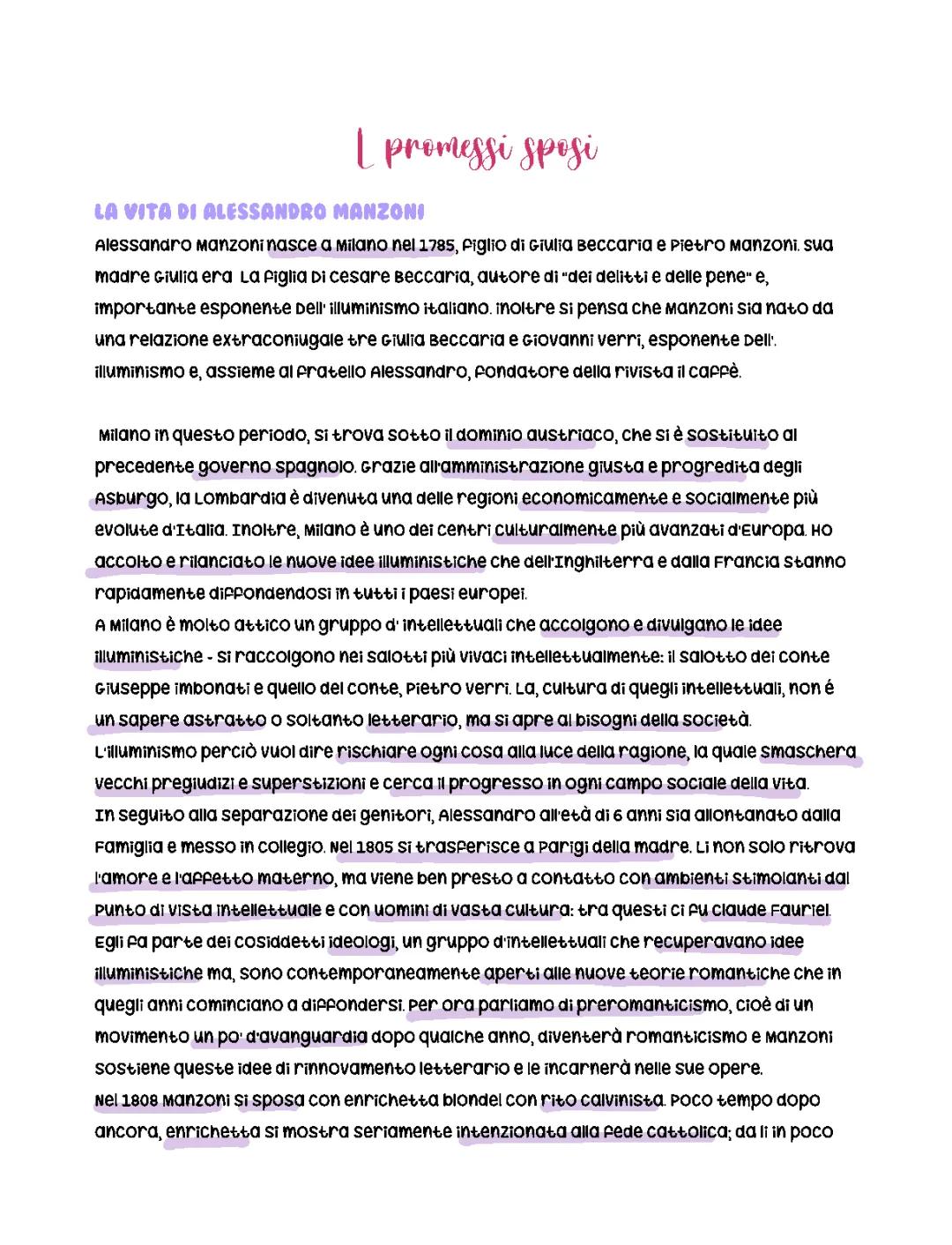 La Vita e le Opere di Alessandro Manzoni con I Promessi Sposi