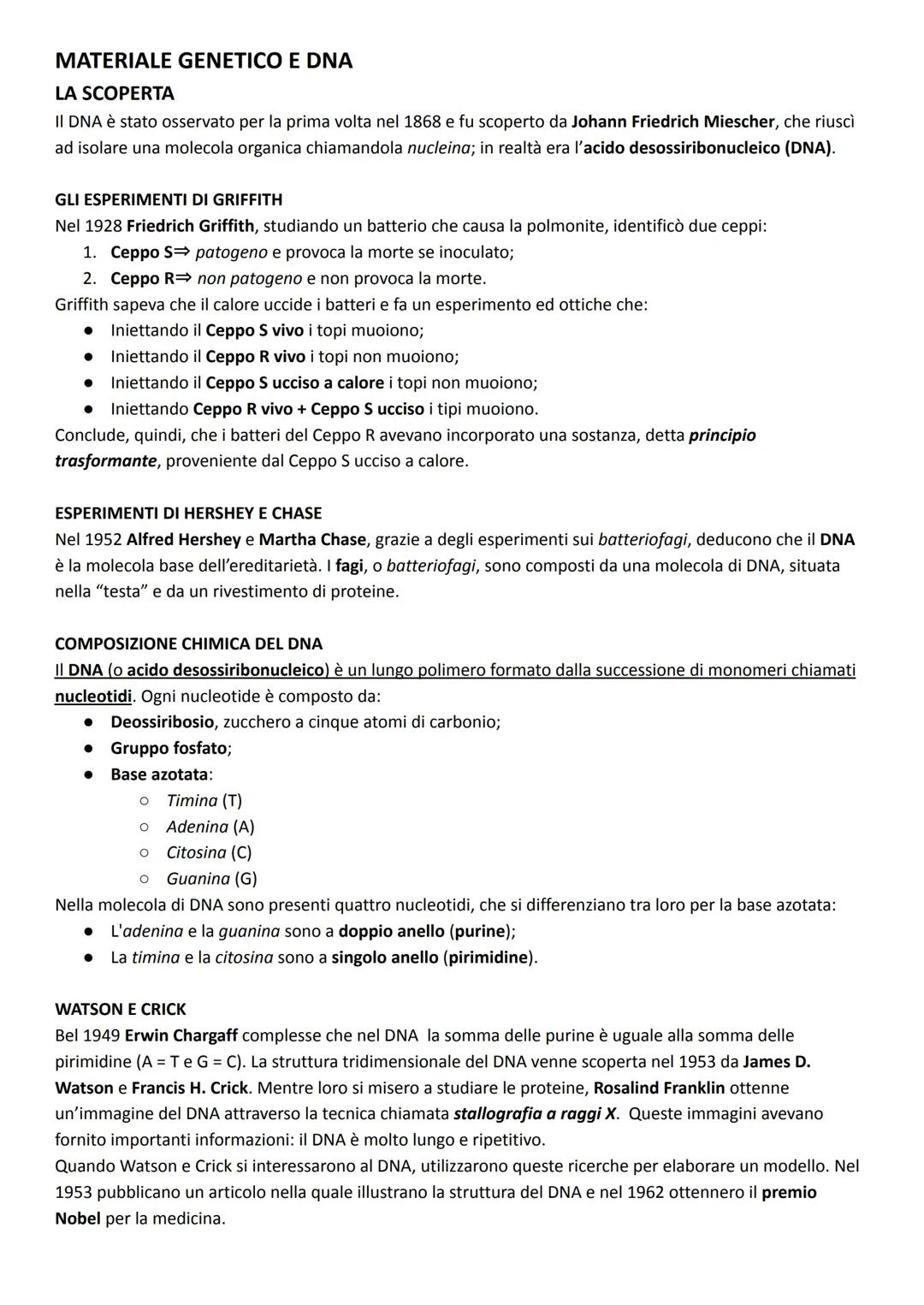 Il DNA: Struttura, Funzioni e Implicazioni Biologiche