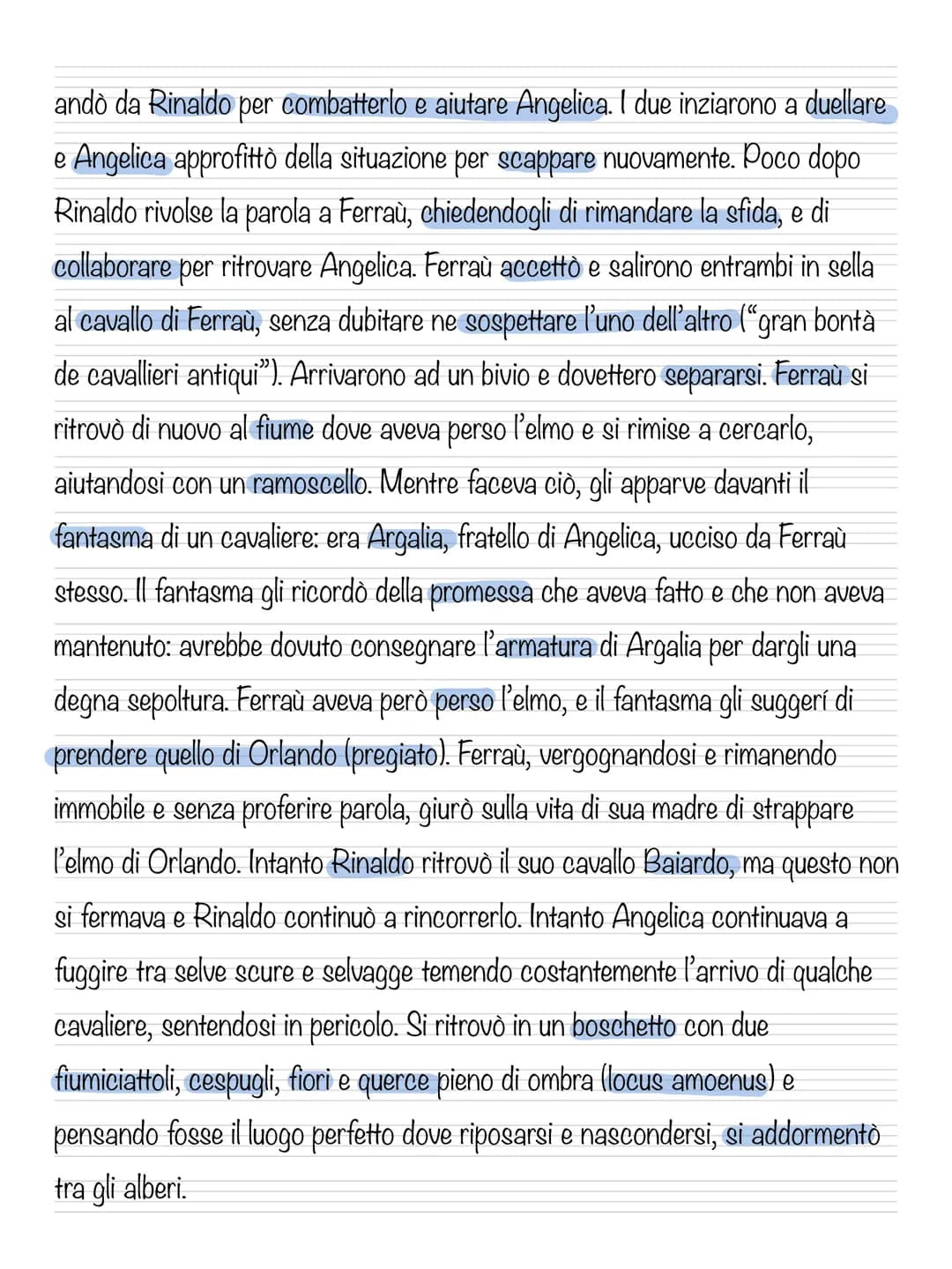 Canto I Orlando Furioso
(Antefatto, ottave 5-9)
Orlando, innamorato della bella Angelica l'ha seguita per tutto l'oriente ed è
tornato final