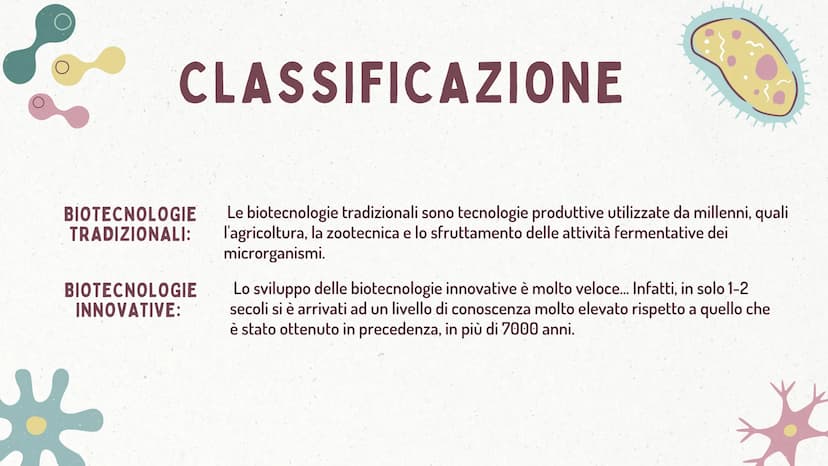€
LE BIOTECNOLOGIE
* DEFINIZIONE
Le biotecnologie sono l'applicazione tecnologica che si serve dei sistemi
biologici, degli organismi vivent