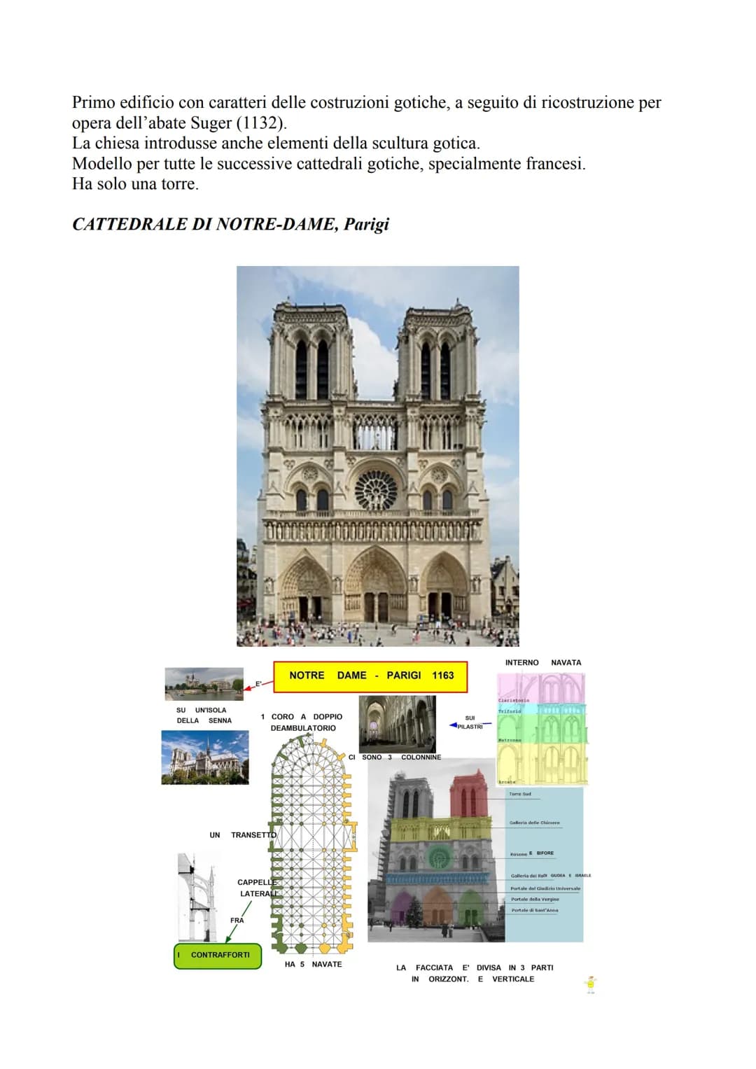 IL GOTICO
Gotico stile architettonico sorto nel XII secolo nel nord della Francia e irradiatosi in
tutta Europa. Sola eccezione fu l'Italia,