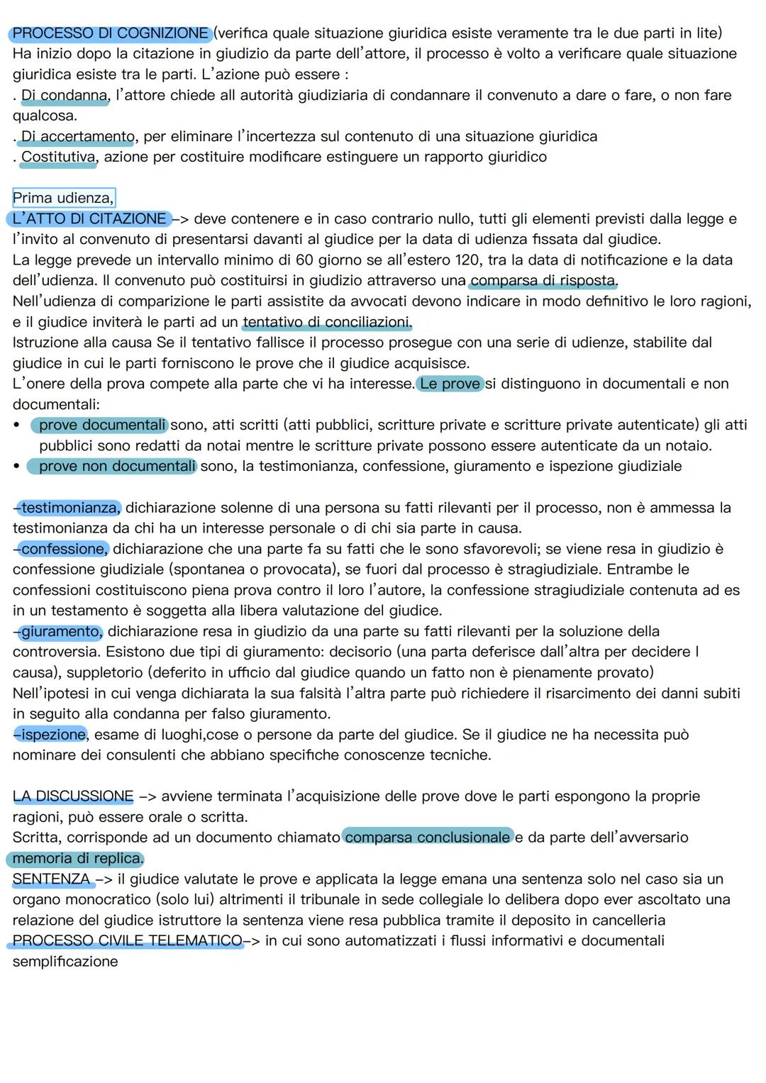# Giurisdizionale civile

Processo civile -> si instaura per far valere diritti soggettivi che un soggetto non riesce a soddisfare in
modo d