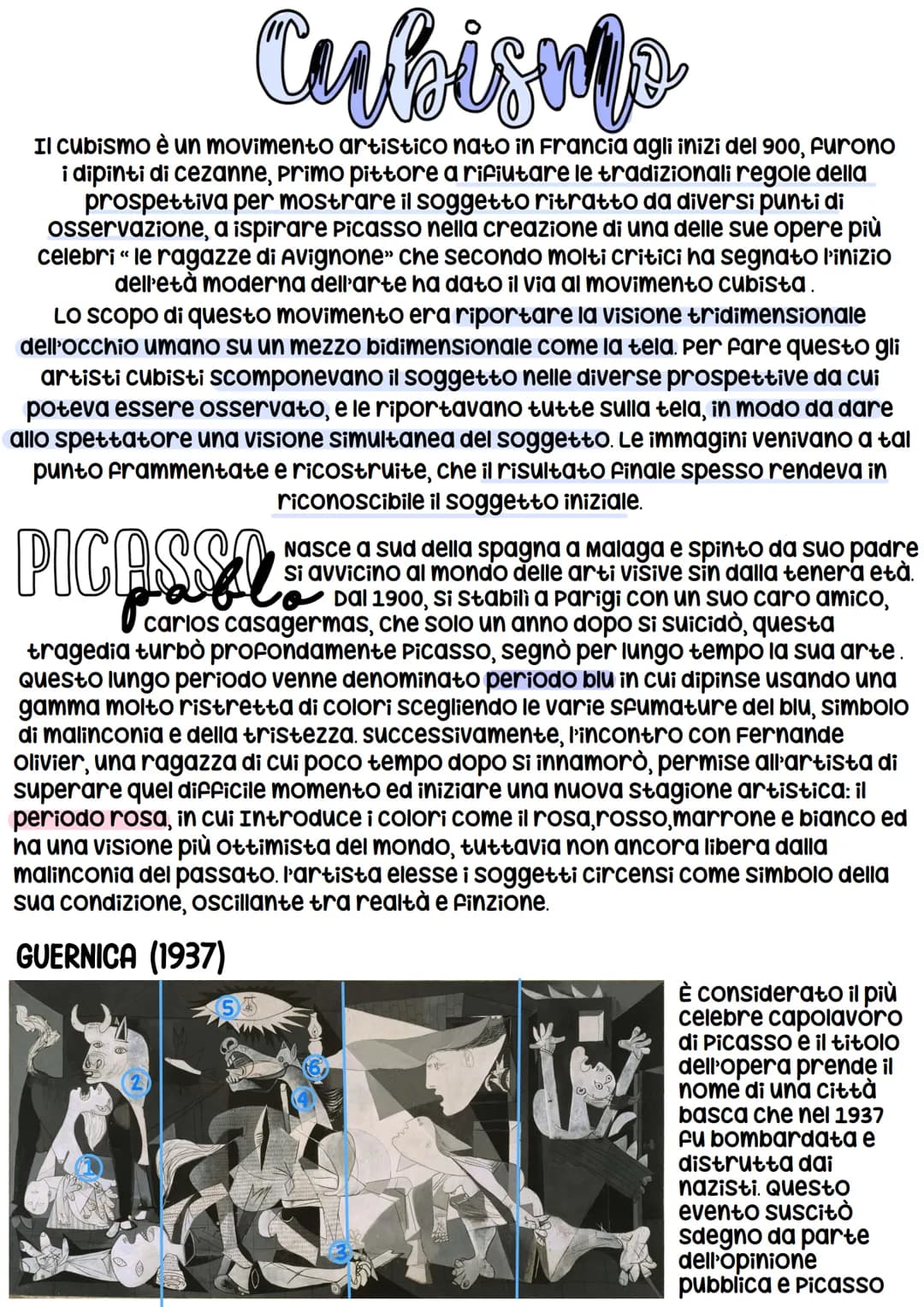 Cubismo
Il cubismo è un movimento artistico nato in Francia agli inizi del 900, furono
i dipinti di cezanne, primo pittore a rifiutare le tr