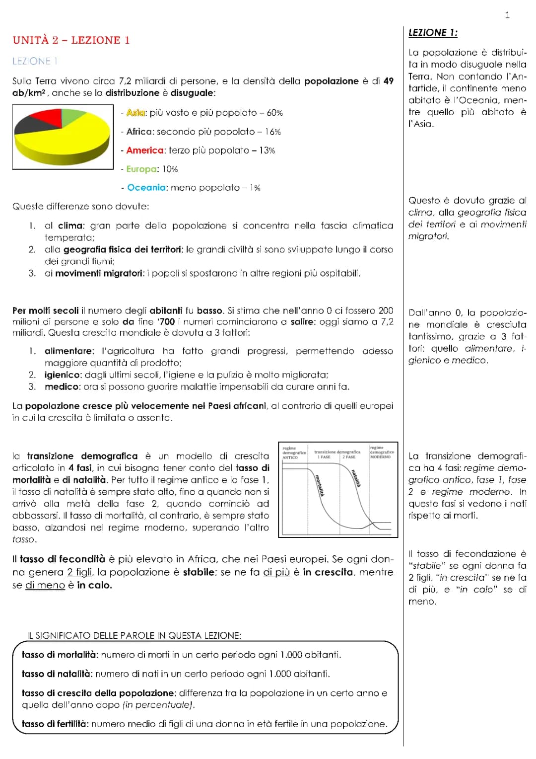 La transizione demografica: fasi, etnie, lingue e religioni