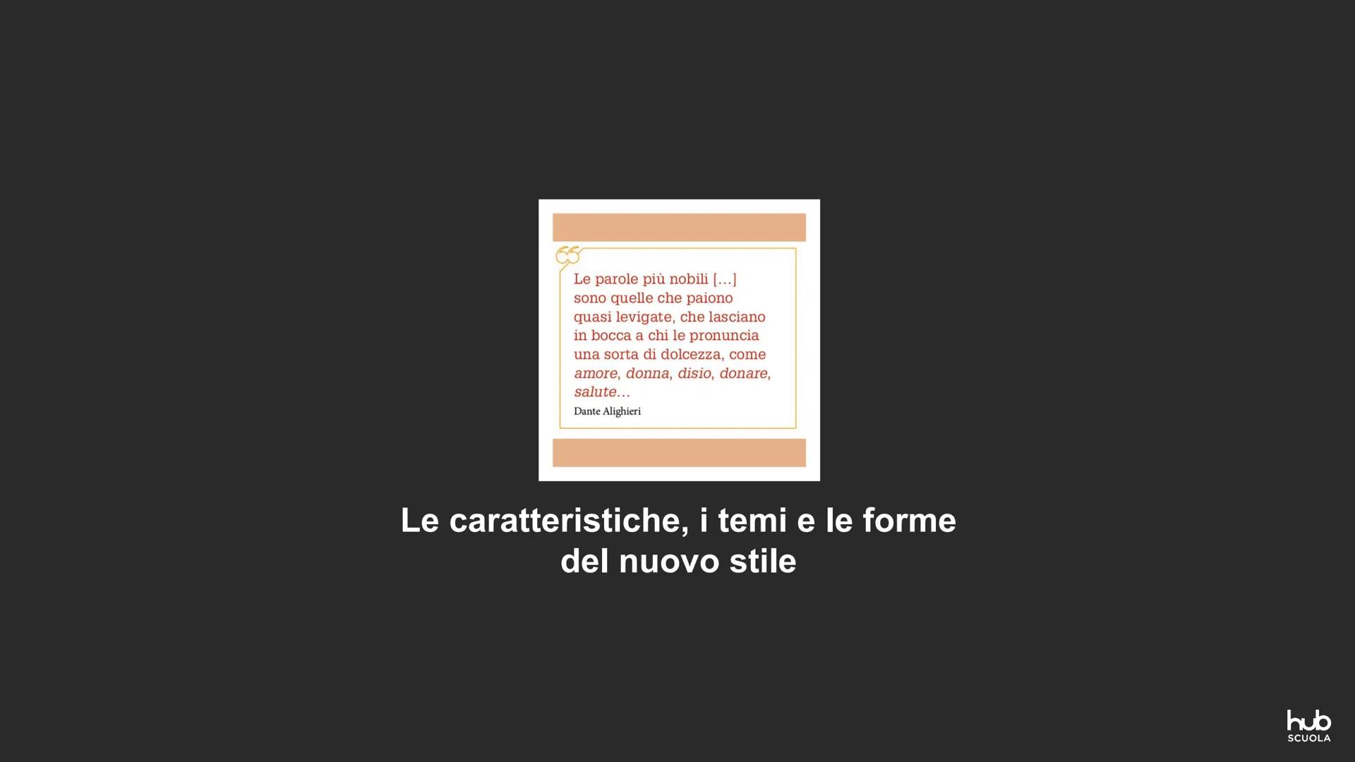 Il Dolce stil novo La poesia del cuore gentile
hub
SCUOLA IL DOLCE STIL NOVO / LA POESIA DEL CUORE GENTILE
IL DOLCE STIL NOVO: UNA POESIA NU
