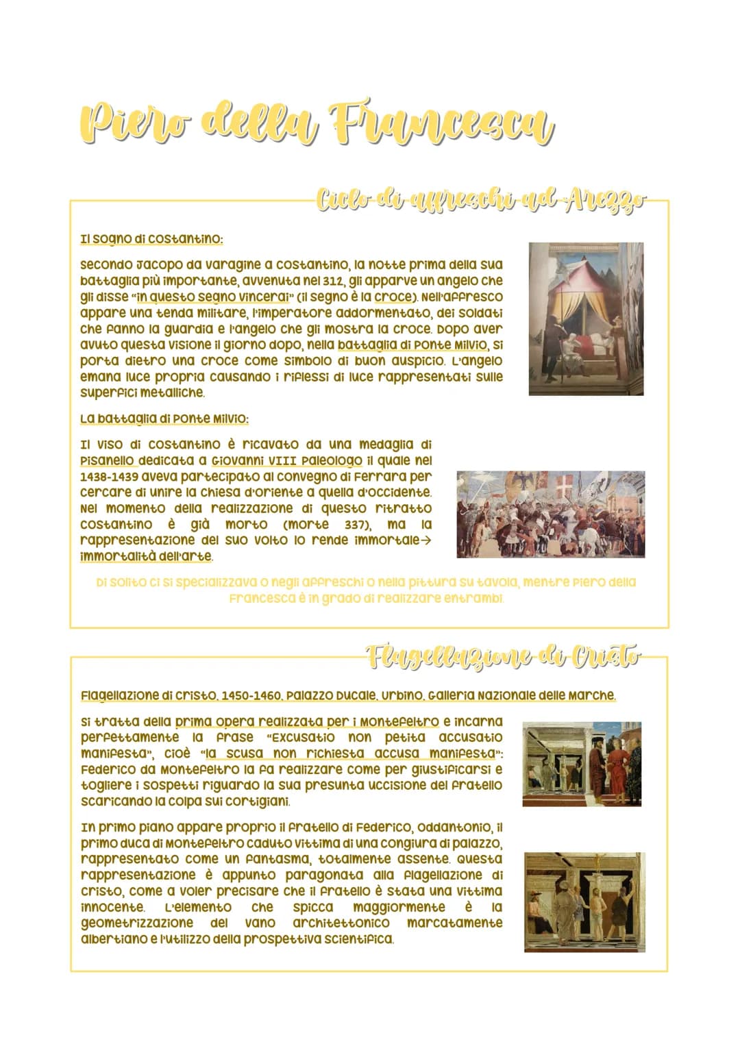 Piero della Francesc
Introdlatgione
Piero della Francesca nasce a Borgo san sepolcro tra il 1415 e il 1420, è un aretino (toscano) e
muore n